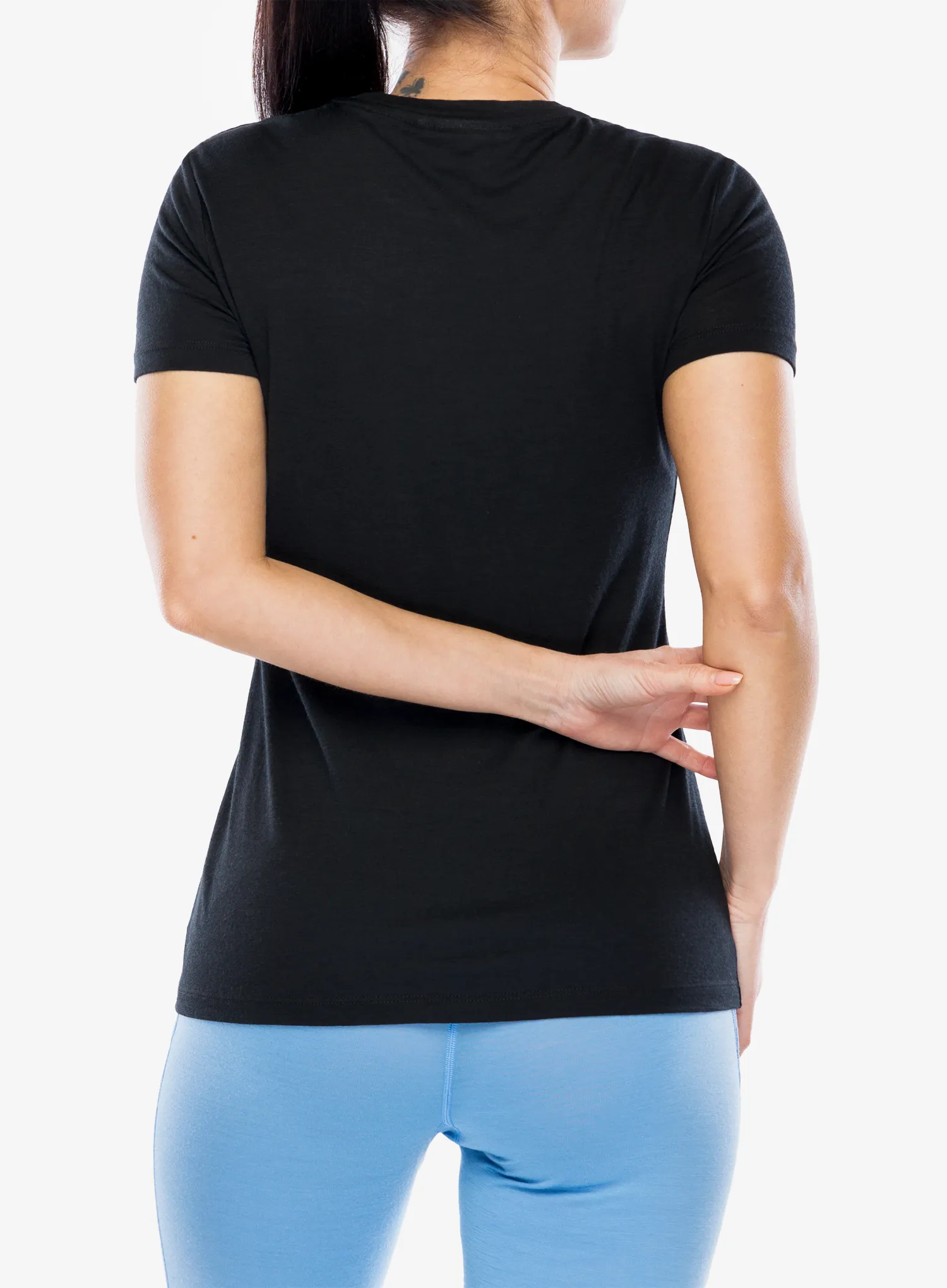 Merino triko dámské Icebreaker Merino 150 Tech Lite III SS Tee Camping Circle - black