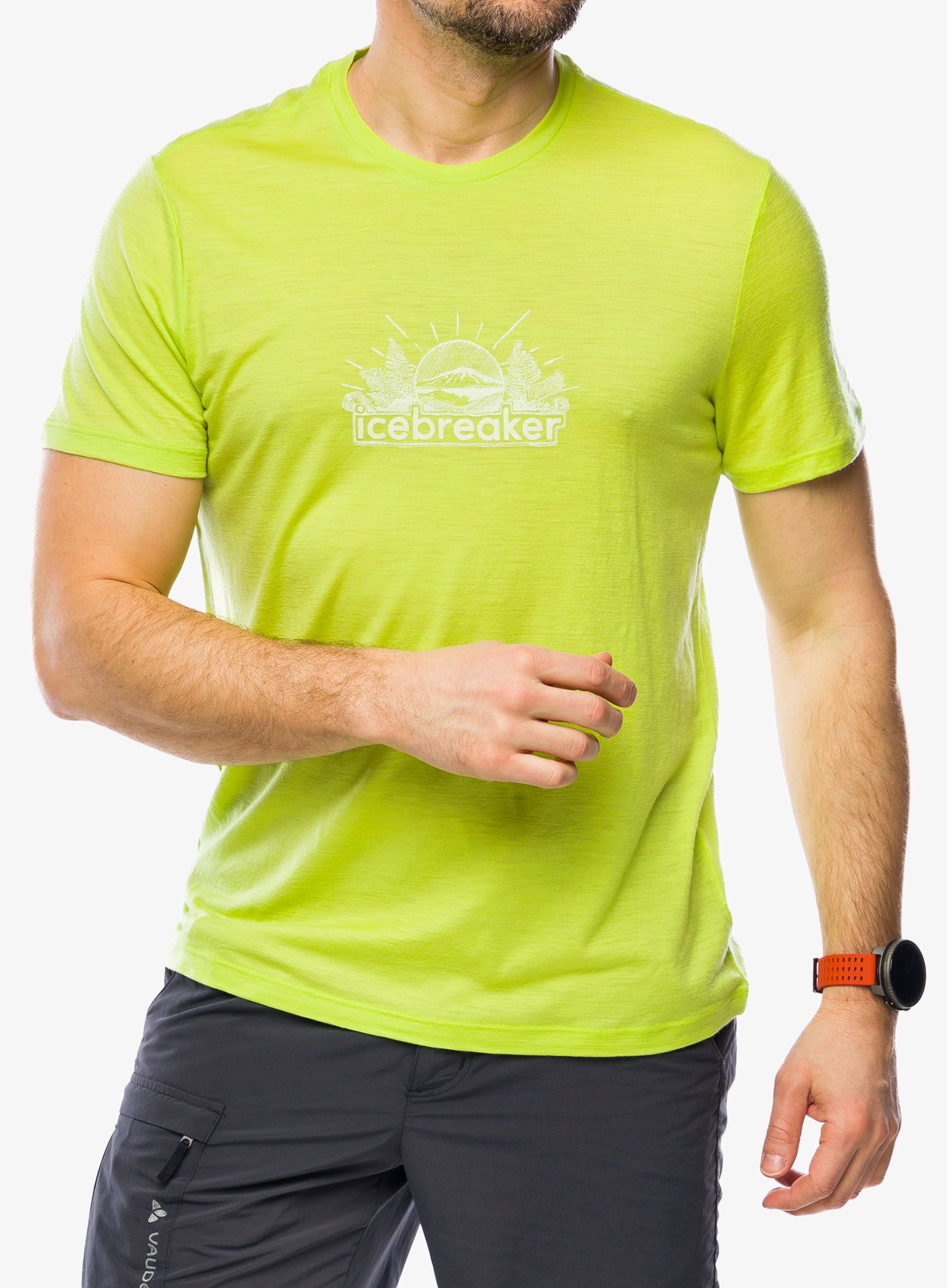 Tričko s potiskem Icebreaker Merino 150 Tech Lite III SS Tee IB Grown Naturally - hyper