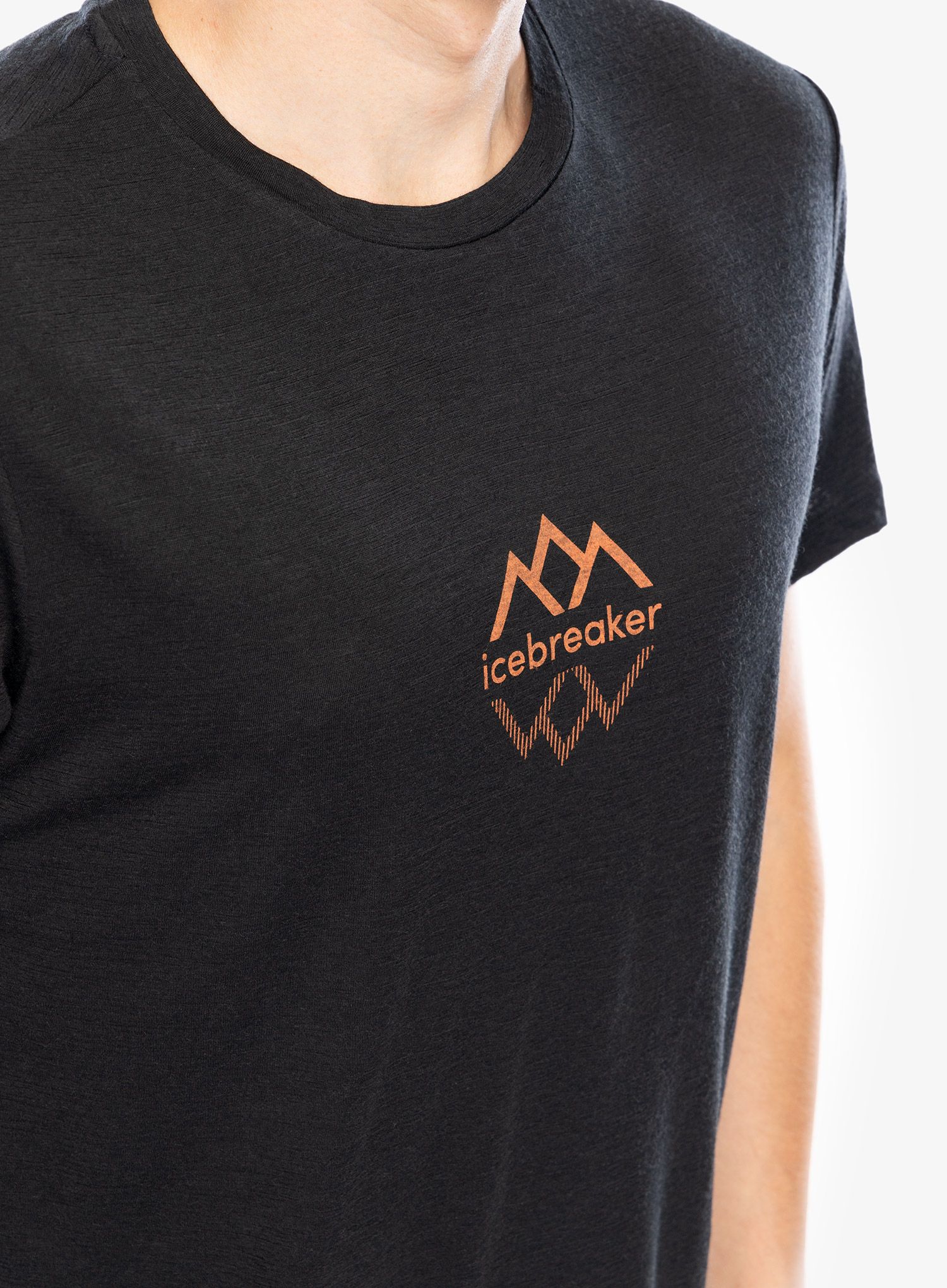 Merino triko Icebreaker Merino 150 Tech Lite III SS Tee Logo Reflections - black