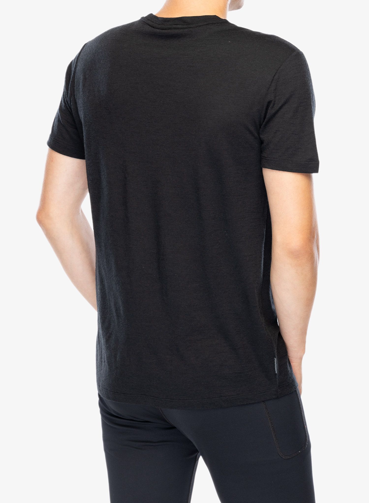 Merino triko Icebreaker Merino 150 Tech Lite III SS Tee Logo Reflections - black