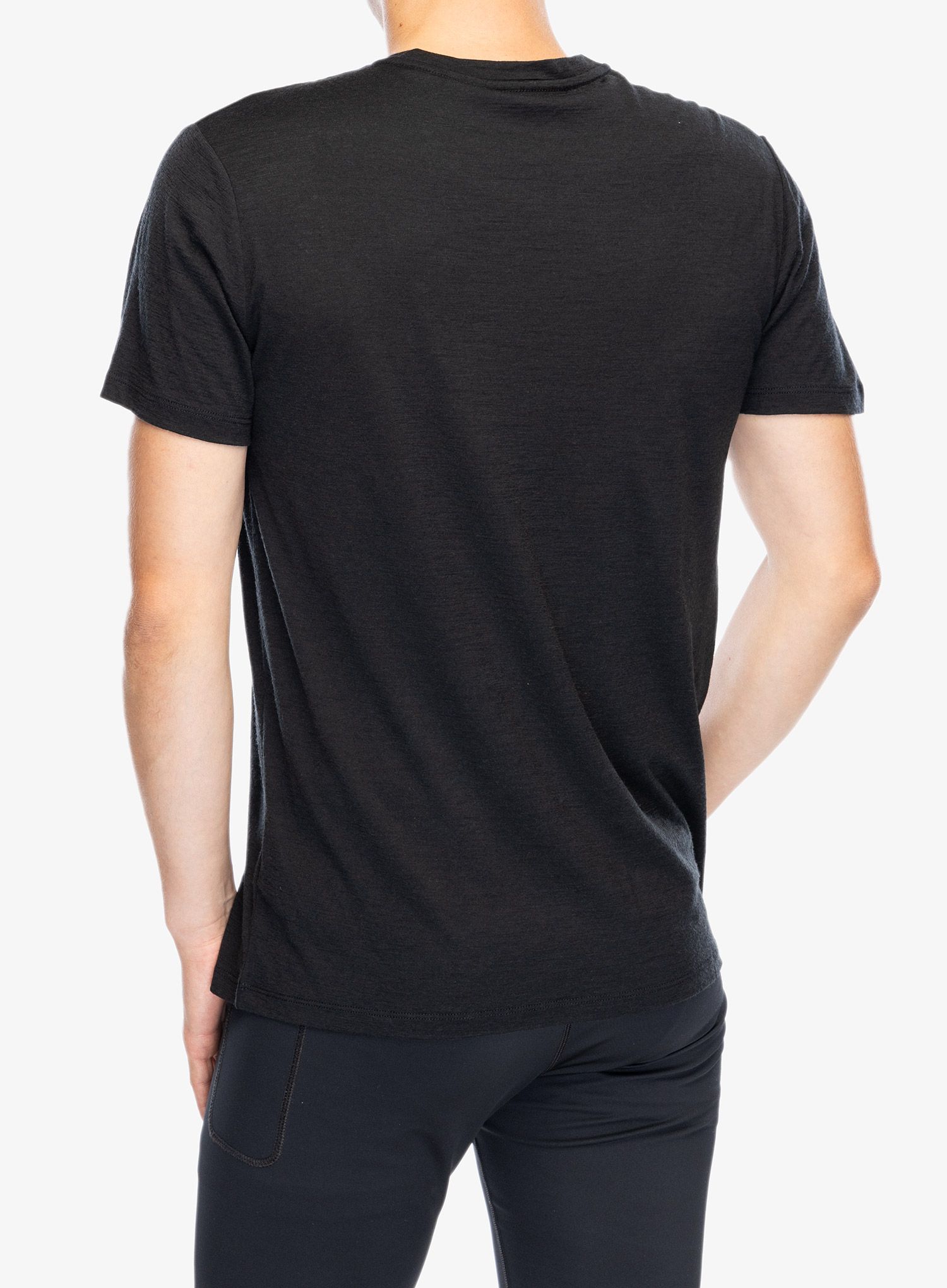 Merino triko Icebreaker Merino 150 Tech Lite III SS Tee Logo Reflections - black