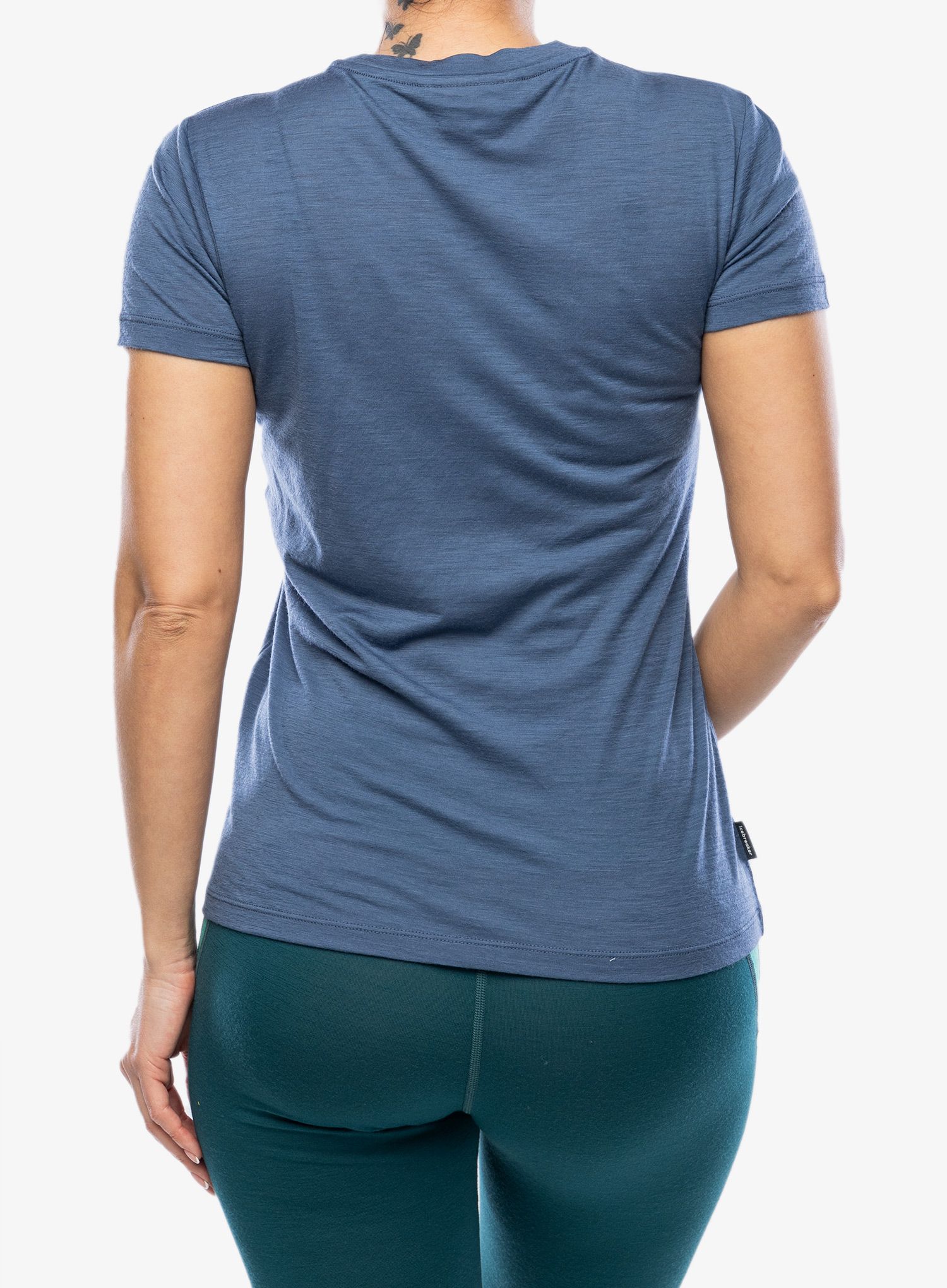 Merino triko dámské Icebreaker Merino 150 Tech Lite III SS Tee Mountain Lines - dawn