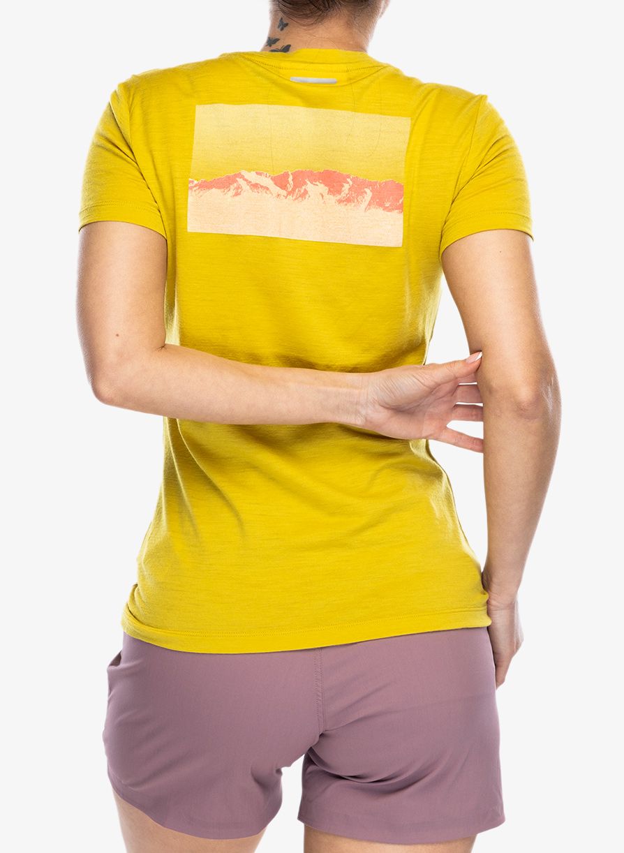 Dámské tričko Icebreaker Merino 150 Tech Lite III SS Tee Natural Run Club 2.0 - lux