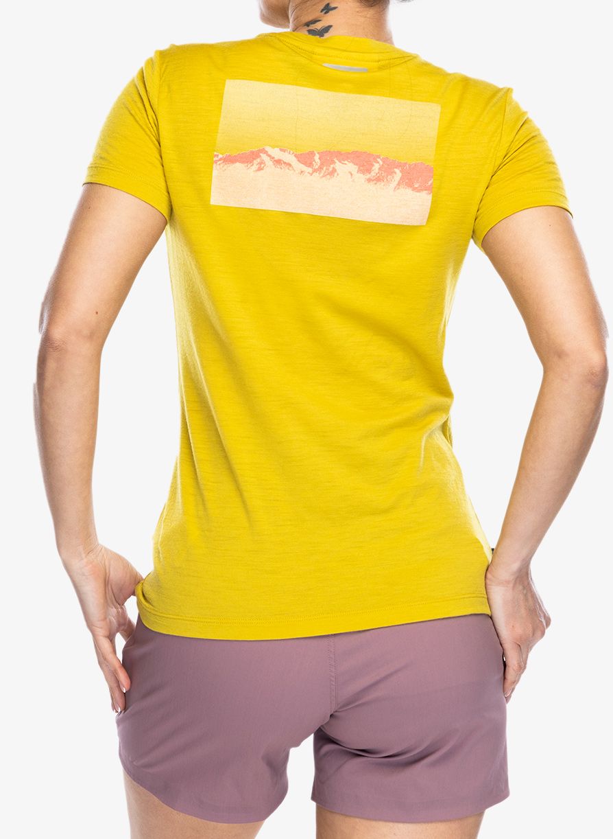 Dámské tričko Icebreaker Merino 150 Tech Lite III SS Tee Natural Run Club 2.0 - lux