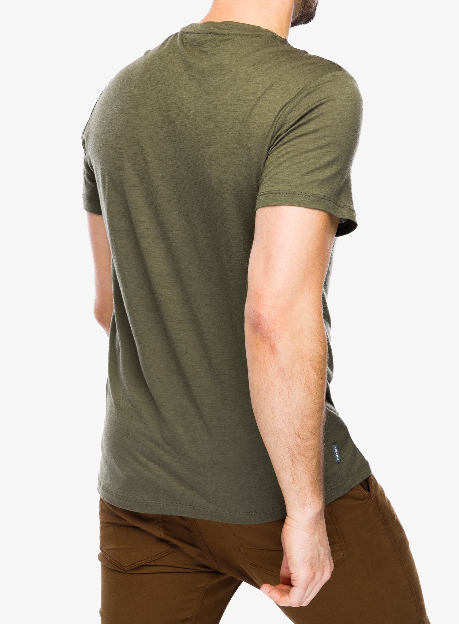 Merino triko Icebreaker Merino 150 Tech Lite III SS Tee Sunset Camp - loden