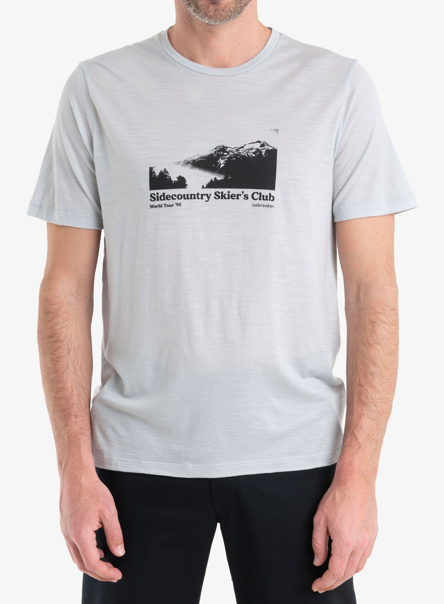 Merino triko pánské Icebreaker Merino 150 Tech Lite II SS Tee Sidecountry Skiers Club - ether