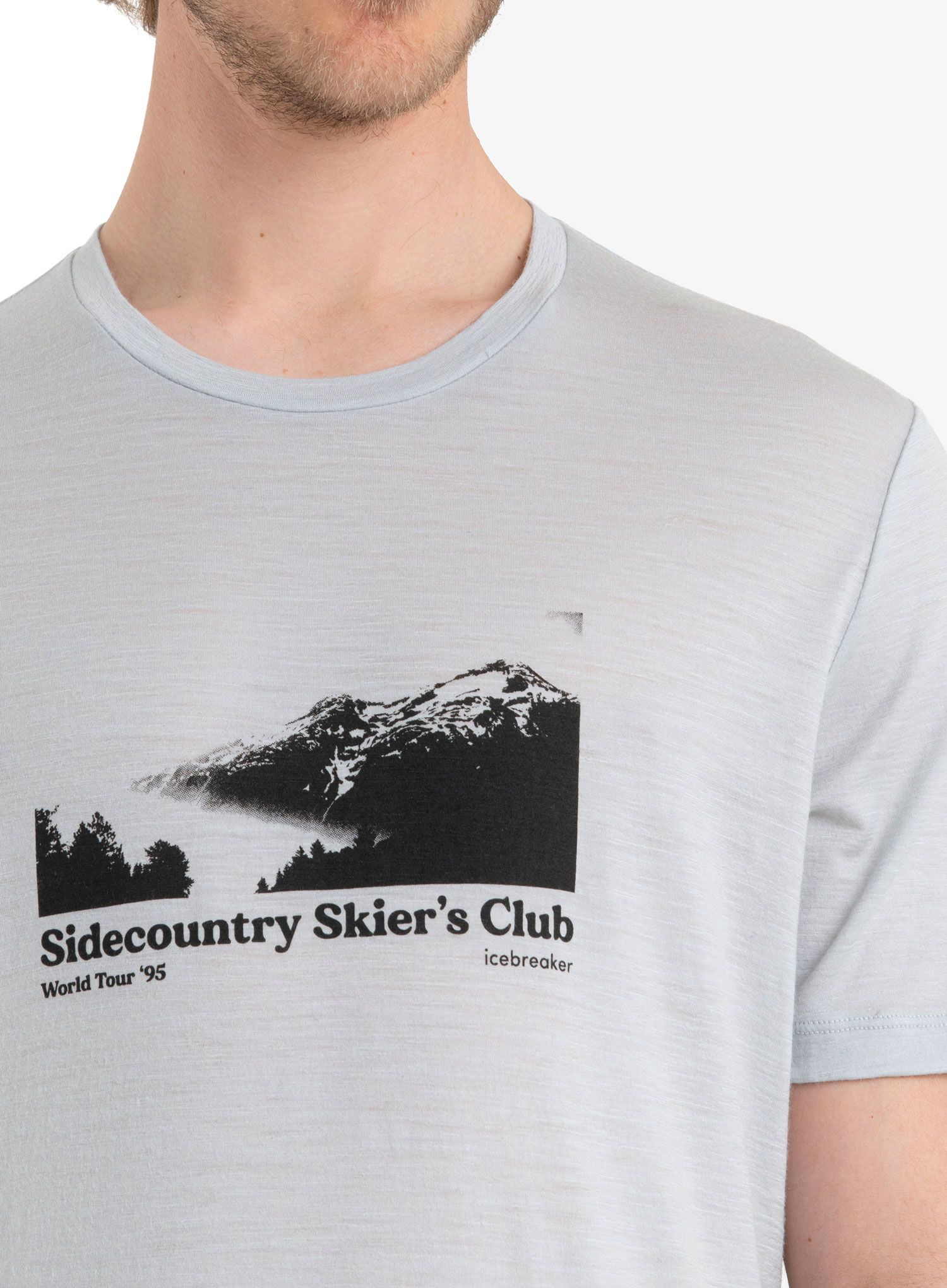 Merino triko pánské Icebreaker Merino 150 Tech Lite II SS Tee Sidecountry Skiers Club - ether