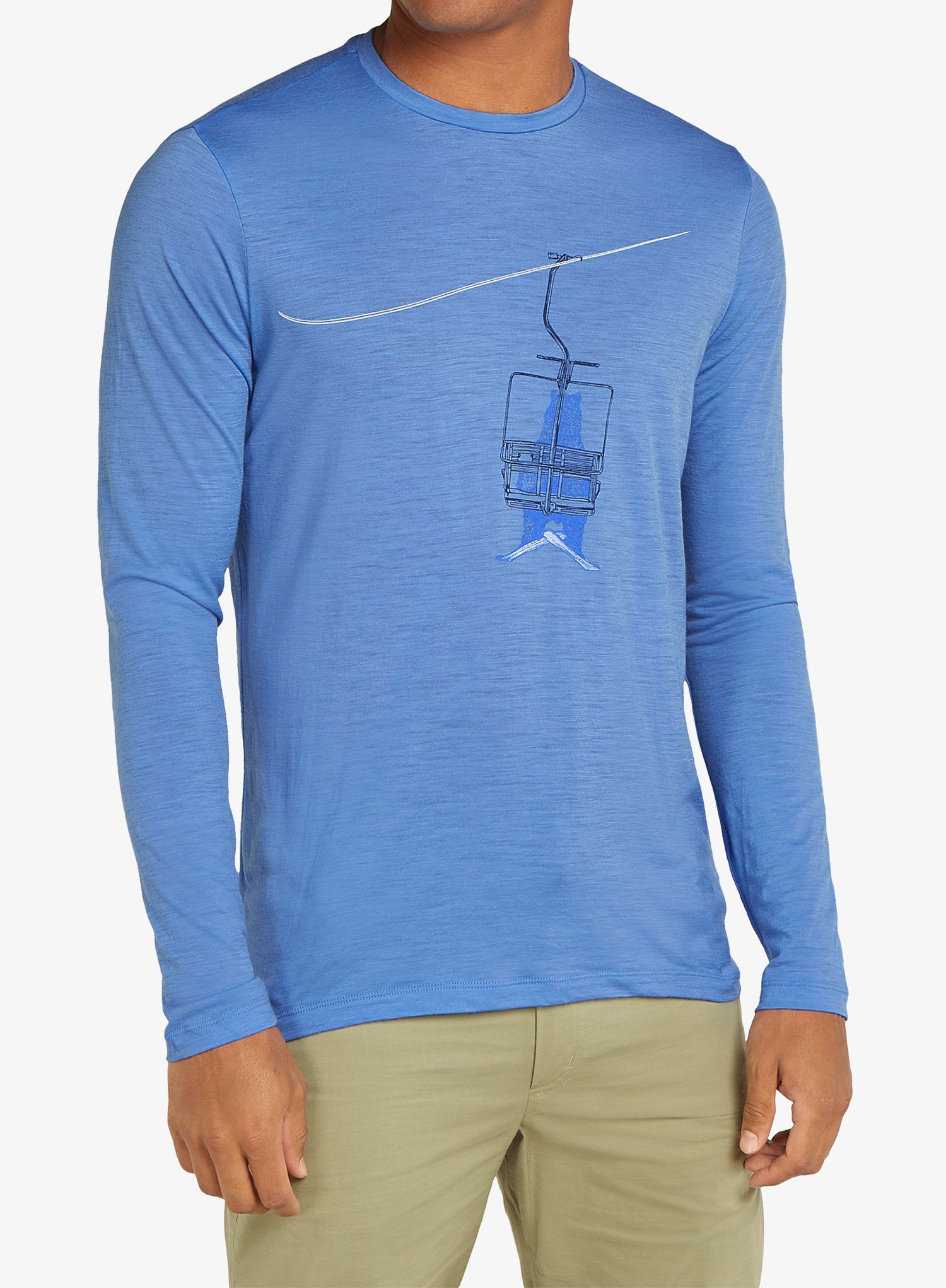 Mikina bez kapuce Icebreaker Merino 150 Tech Lite LS Tee Bear Lift  - baja
