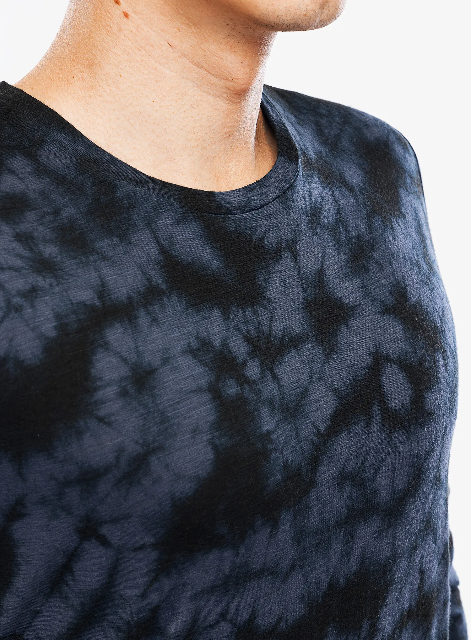 Mikina bez kapuce Icebreaker Merino 150 Tech Lite LS Tee Cloud Dye - graphite/black/cd