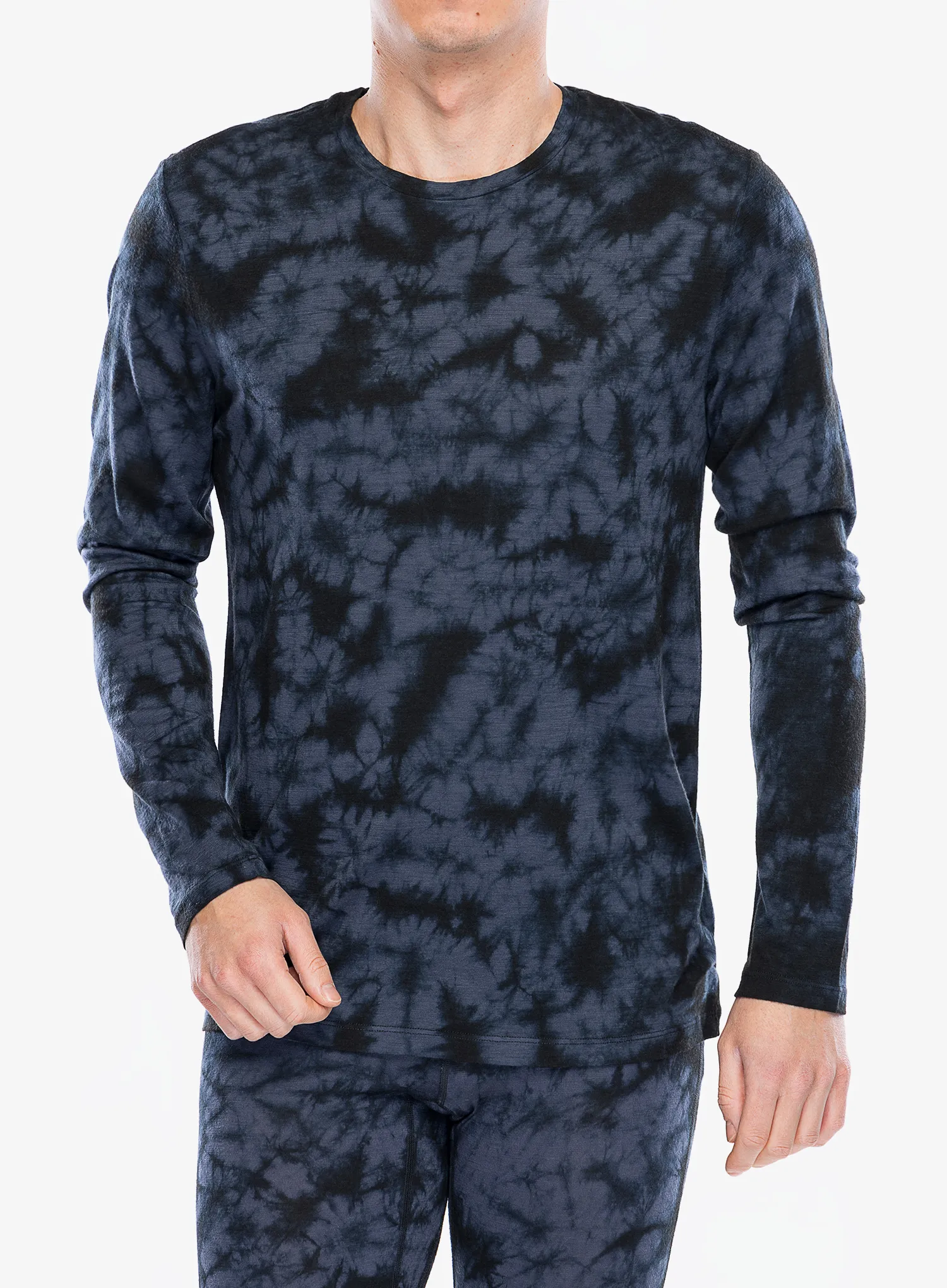 Mikina bez kapuce Icebreaker Merino 150 Tech Lite LS Tee Cloud Dye - graphite/black/cd