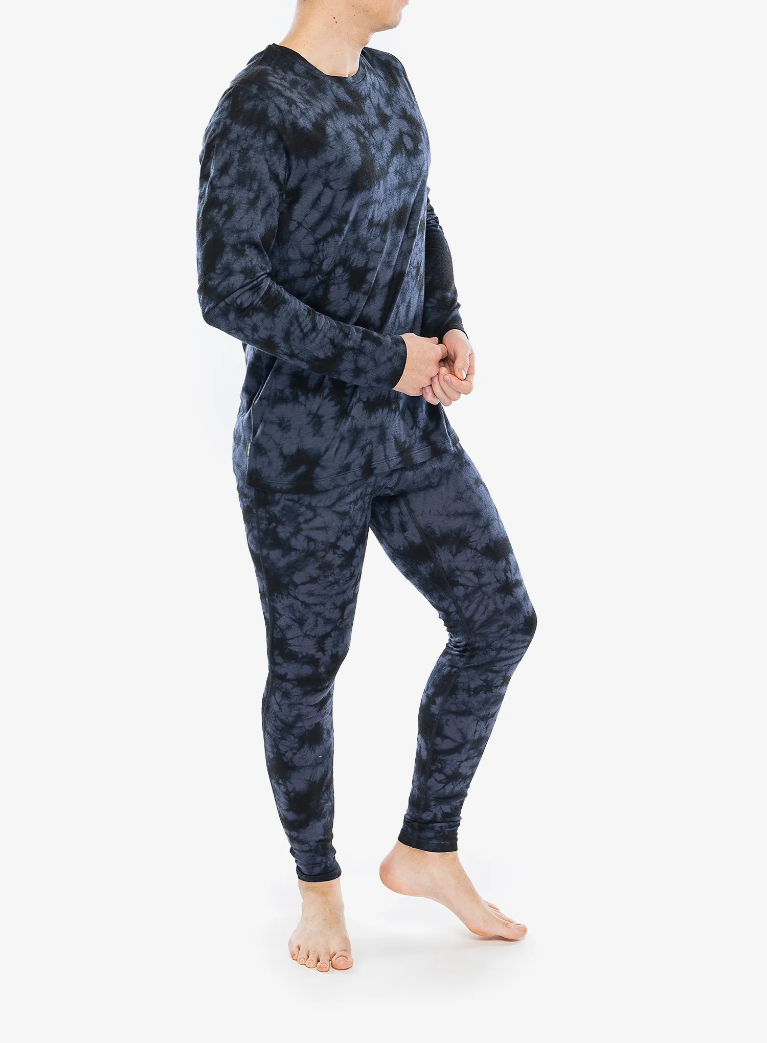 Mikina bez kapuce Icebreaker Merino 150 Tech Lite LS Tee Cloud Dye - graphite/black/cd