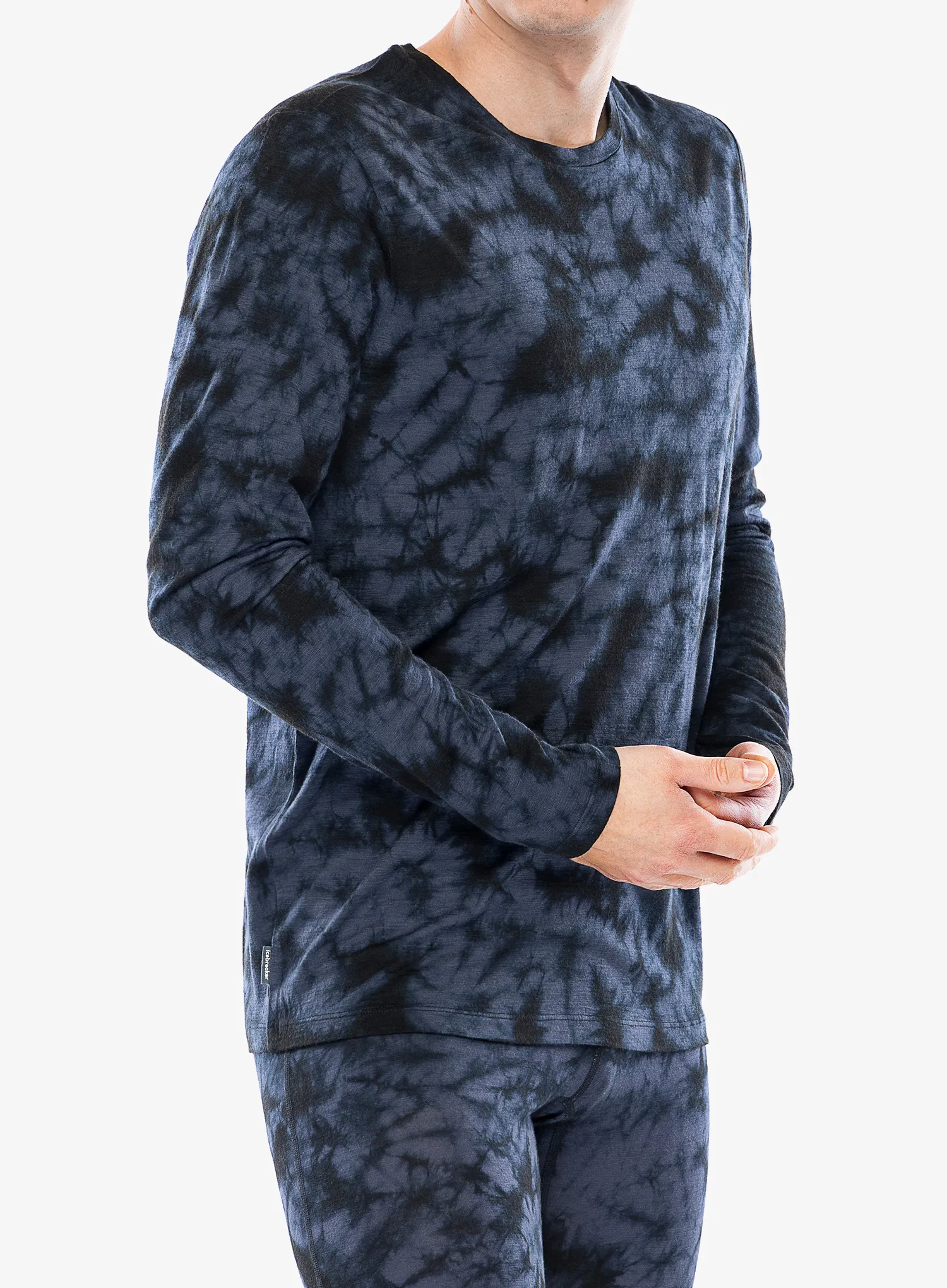 Mikina bez kapuce Icebreaker Merino 150 Tech Lite LS Tee Cloud Dye - graphite/black/cd