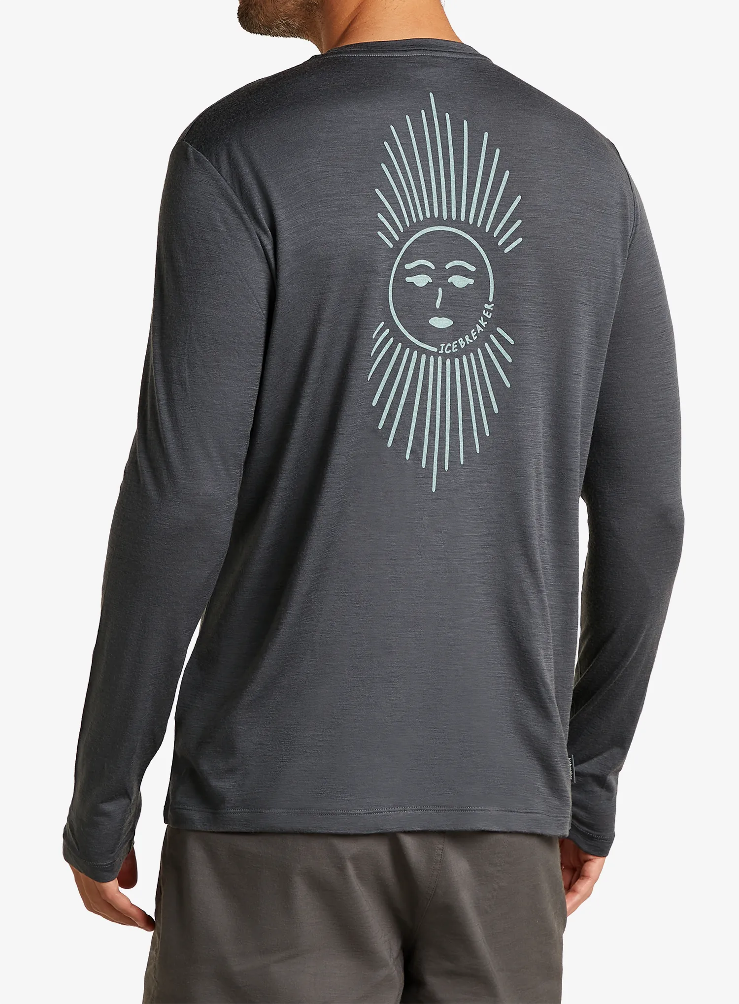 Mikina bez kapuce Icebreaker Merino 150 Tech Lite LS Tee IB Solar - obsidian