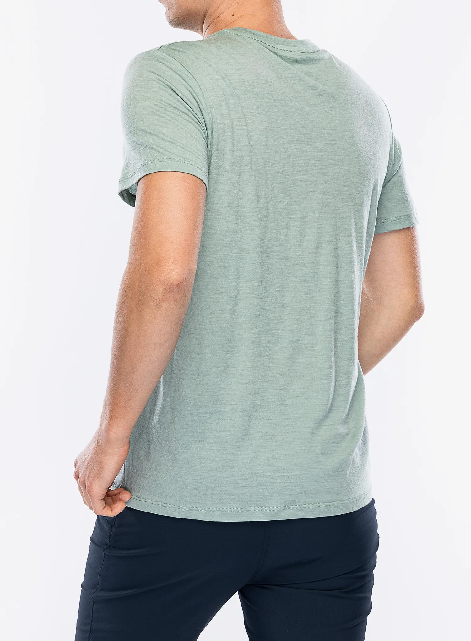 Merino triko Icebreaker Merino 150 Tech Lite SS T Camp Essentials - moss