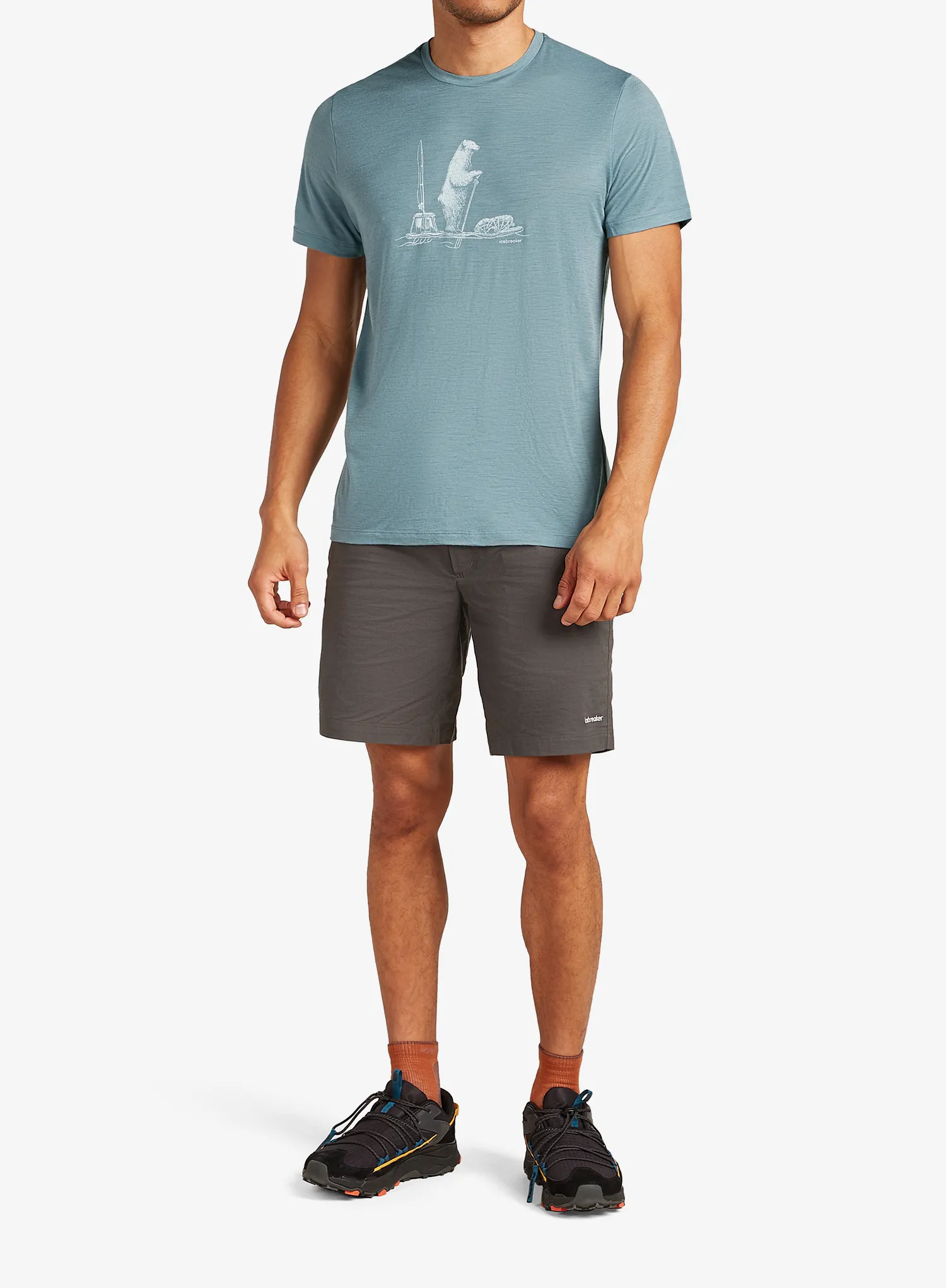Merino triko Icebreaker Merino 150 Tech Lite SS T Polar Paddle - blue ash