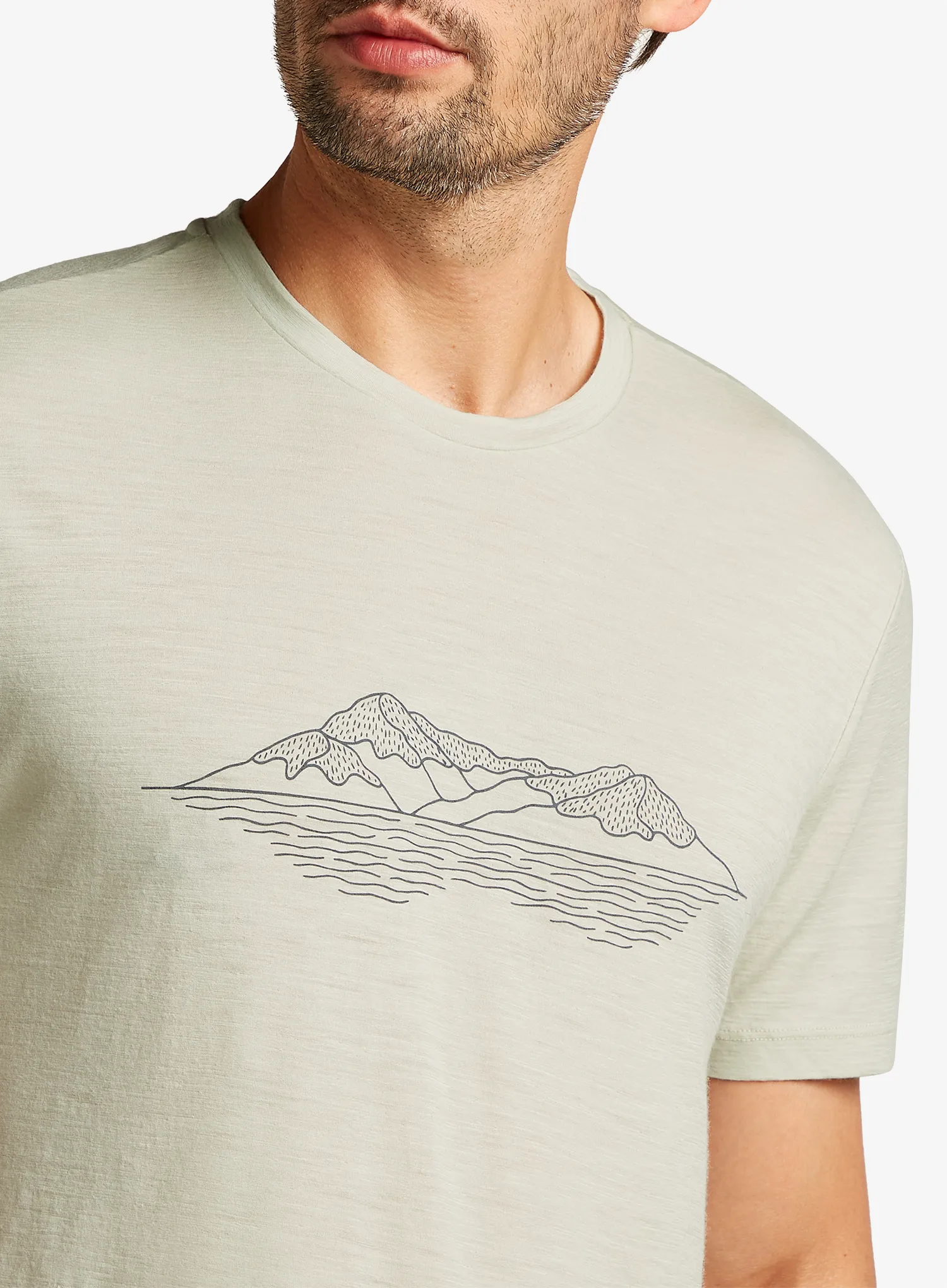 Merino triko Icebreaker Merino 150 Tech Lite SS T Pukaki Reflected - ashen