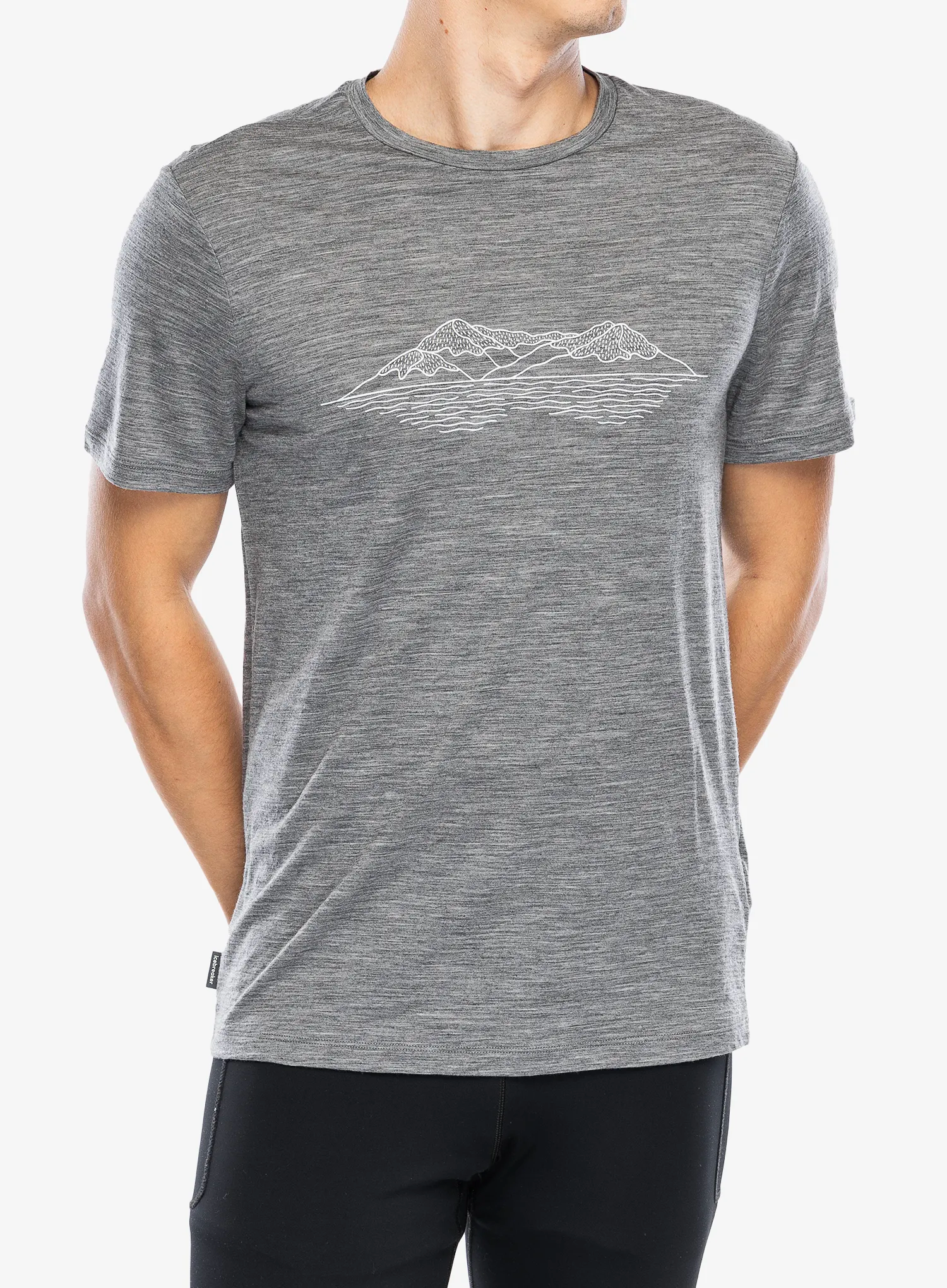 Merino triko Icebreaker Merino 150 Tech Lite SS T Pukaki Reflected - gritstone hthr