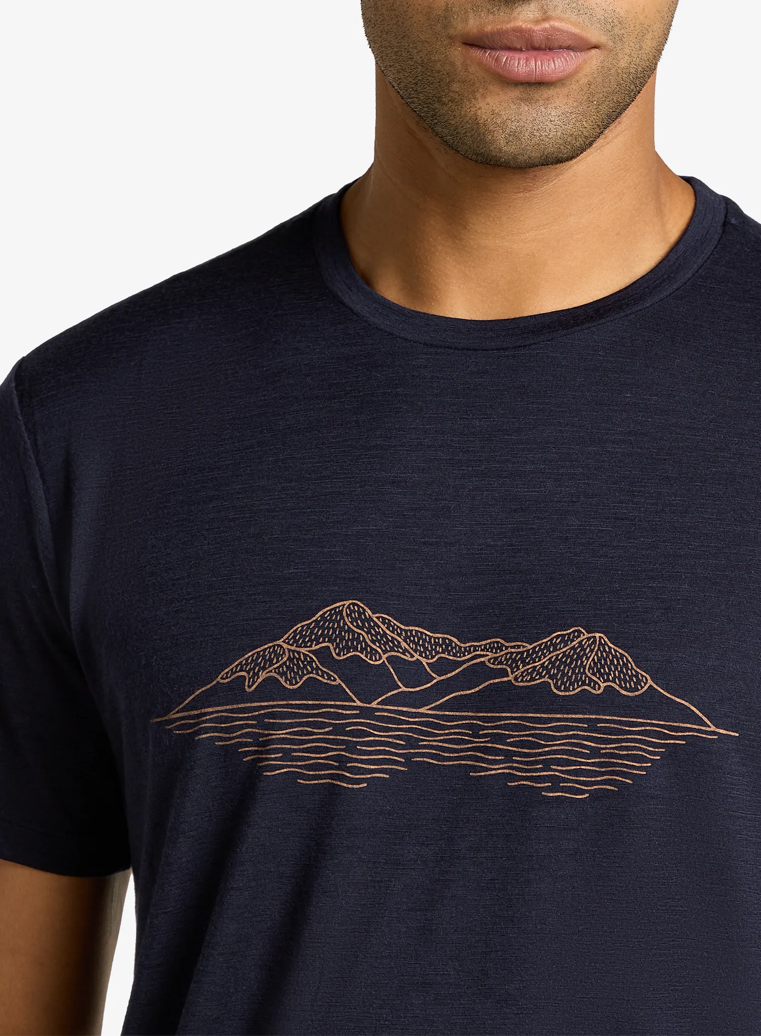 Merino triko Icebreaker Merino 150 Tech Lite SS T Pukaki Reflected - midnight navy