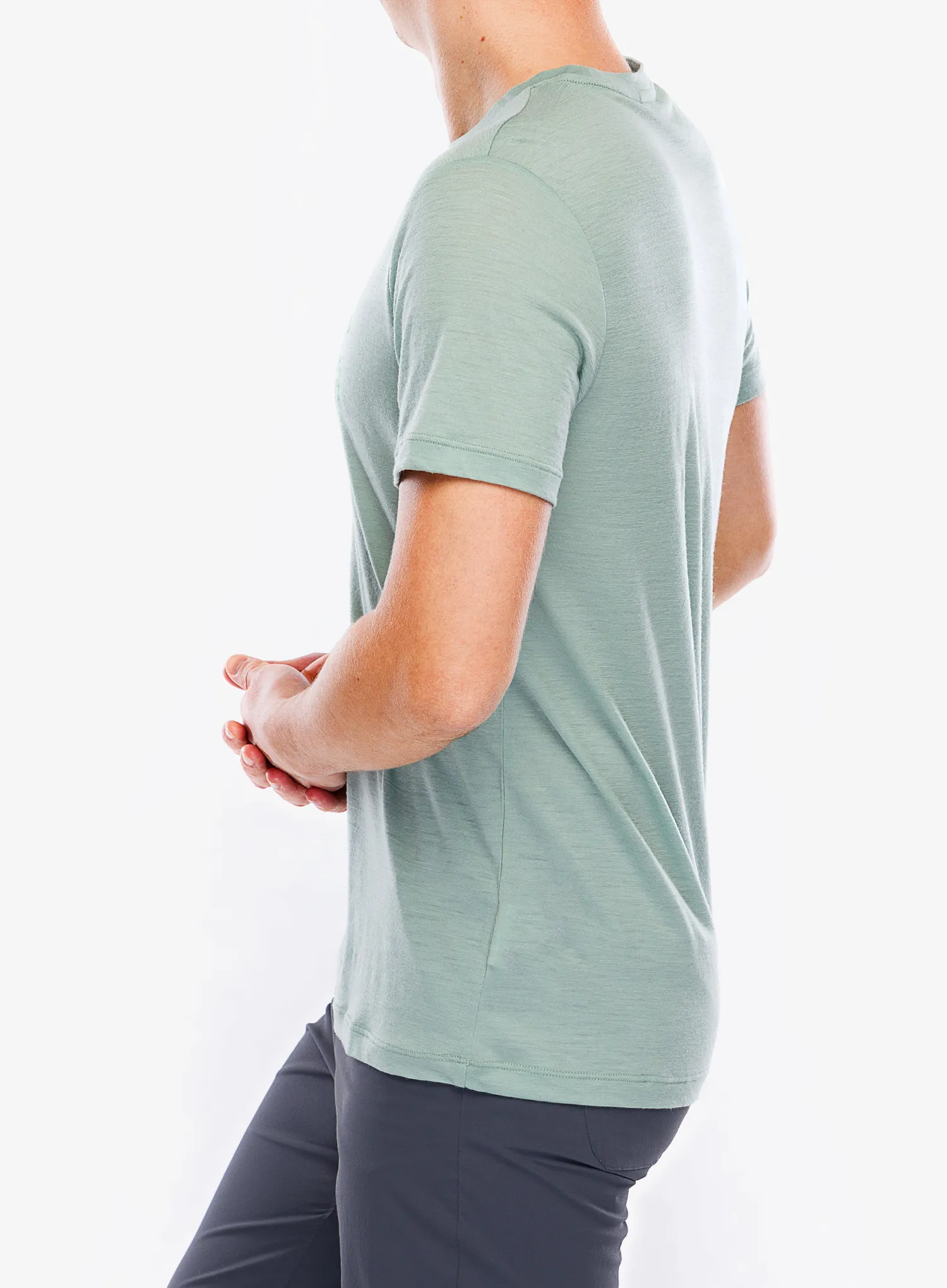 Merino triko Icebreaker Merino 150 Tech Lite SS T Rising Light - moss