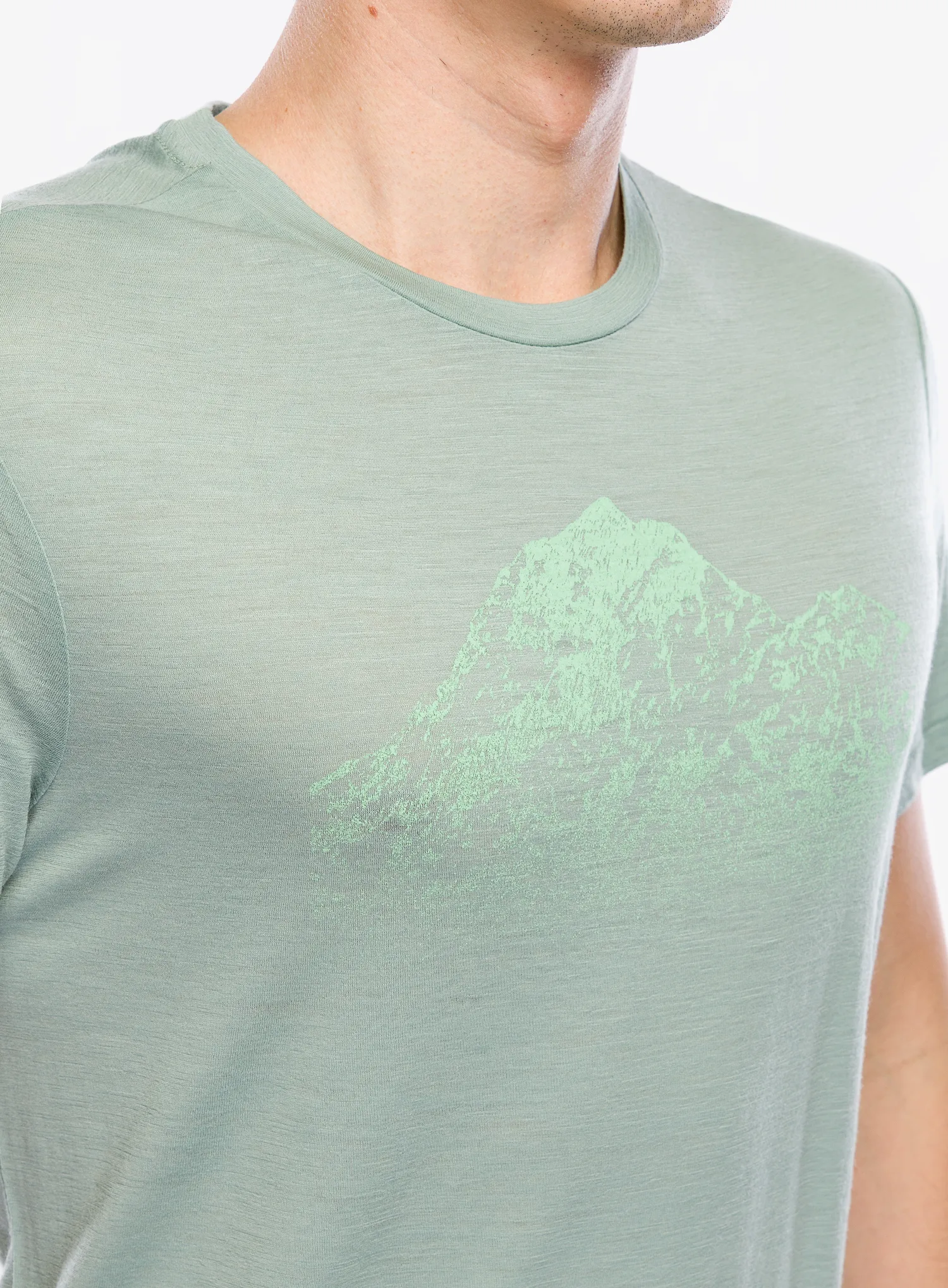 Merino triko Icebreaker Merino 150 Tech Lite SS T Rising Light - moss