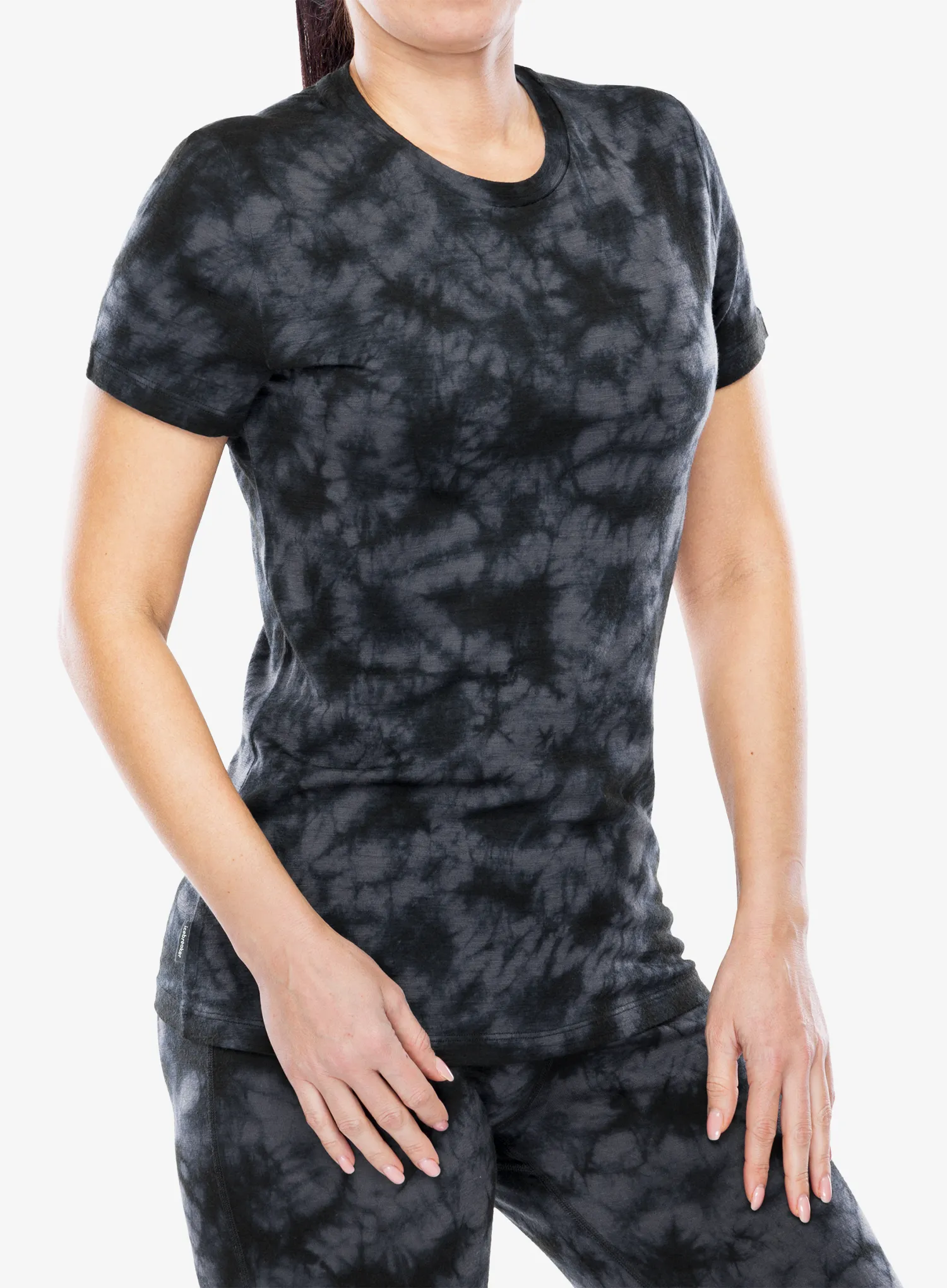 Merino triko dámské Icebreaker Merino 150 Tech Lite SS Tee Cloud Dye - graphite/black/cd