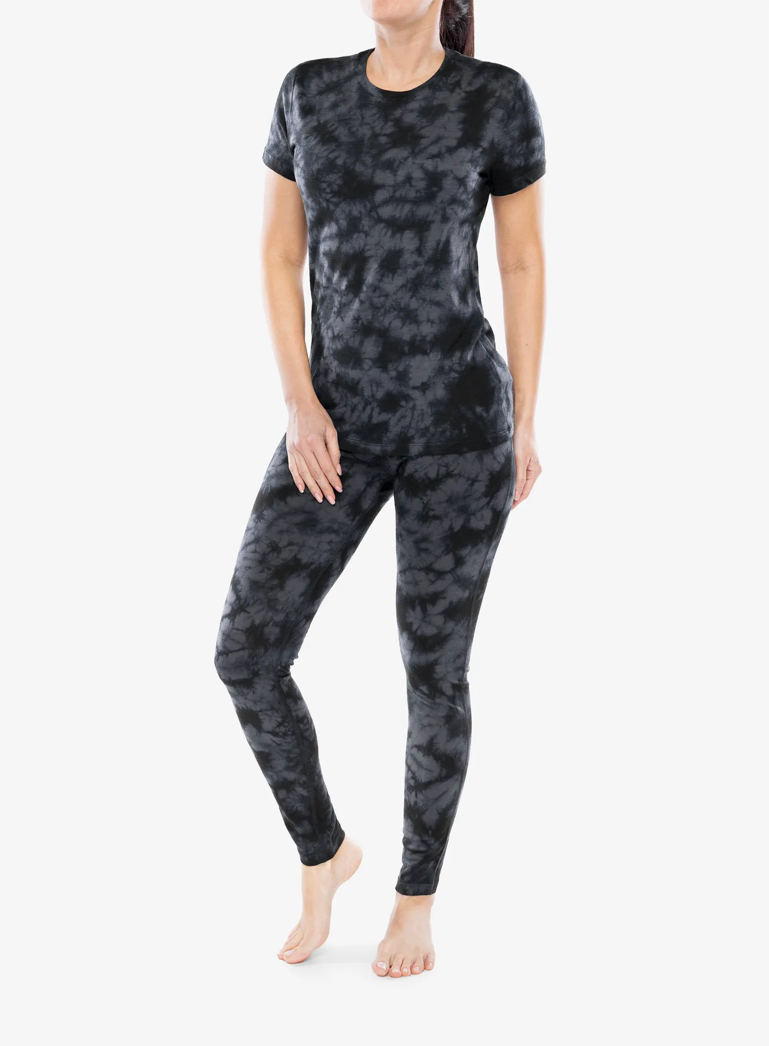 Merino triko dámské Icebreaker Merino 150 Tech Lite SS Tee Cloud Dye - graphite/black/cd