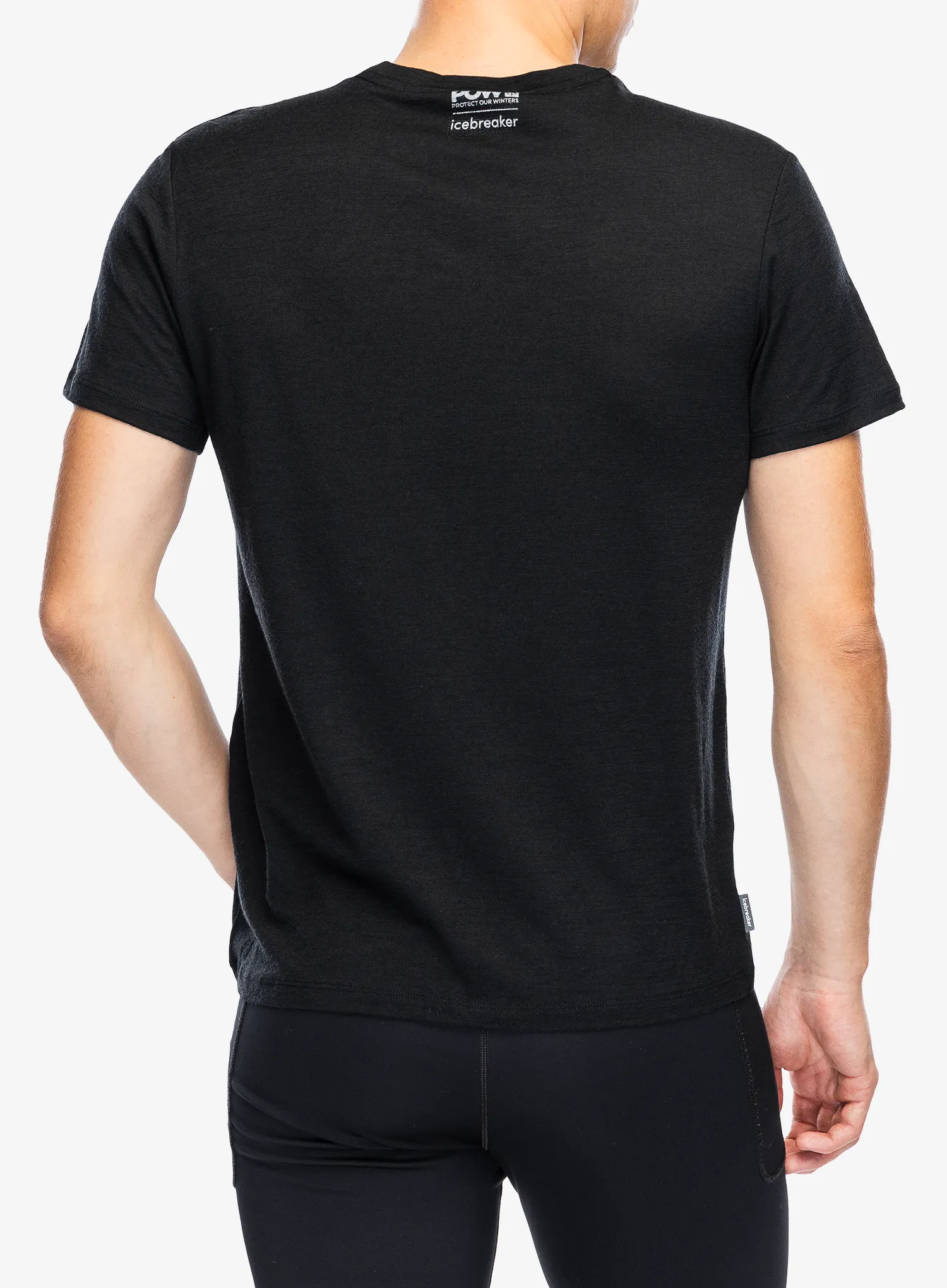 Merino triko Icebreaker Merino 150 Tech Lite SS Tee POW - black