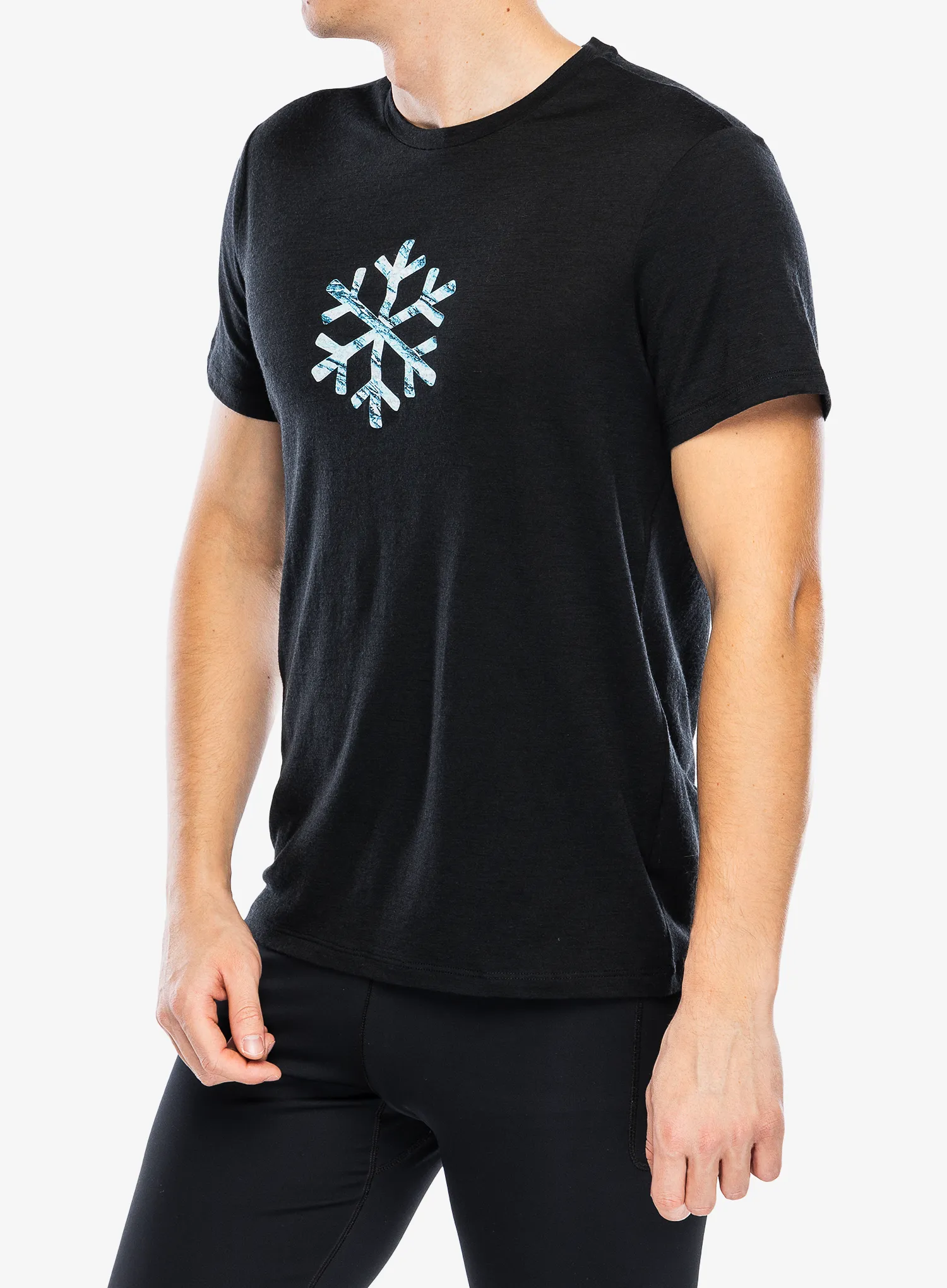 Merino triko Icebreaker Merino 150 Tech Lite SS Tee POW - black