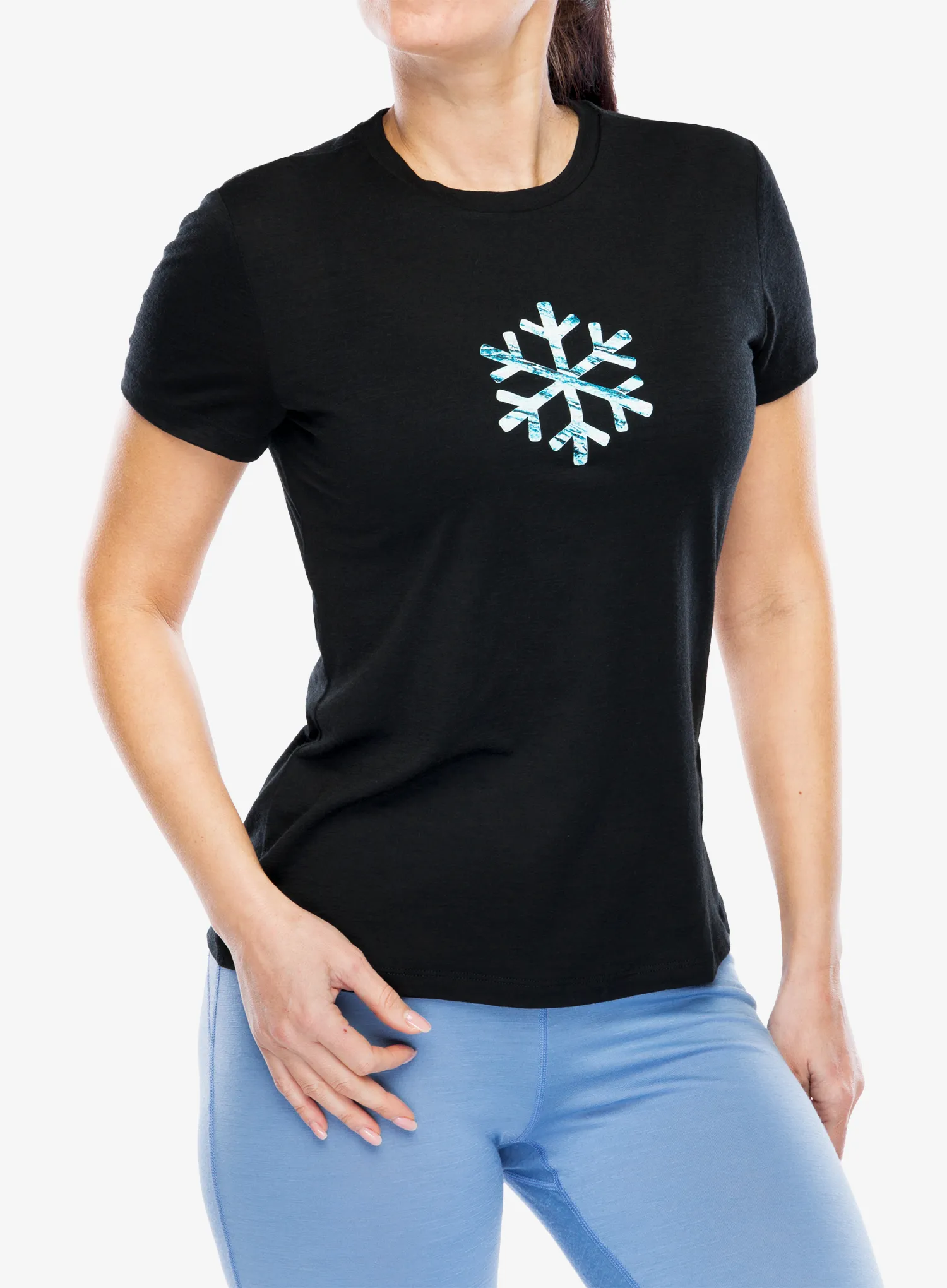 Merino triko dámské Icebreaker Merino 150 Tech Lite SS Tee POW - black