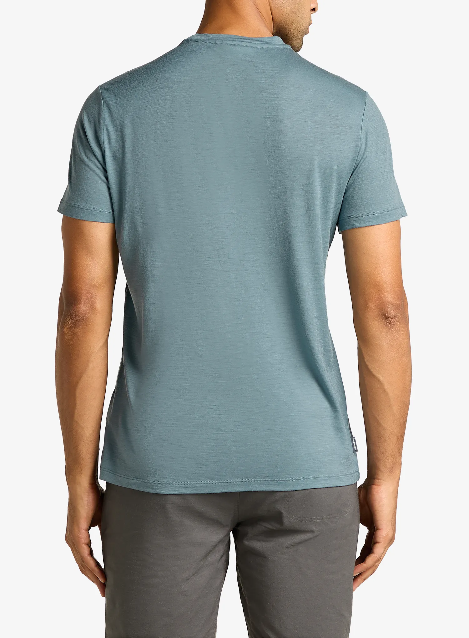 Merino triko Icebreaker Merino 150 Tech Lite SS Tee Single Line Camp - blue ash