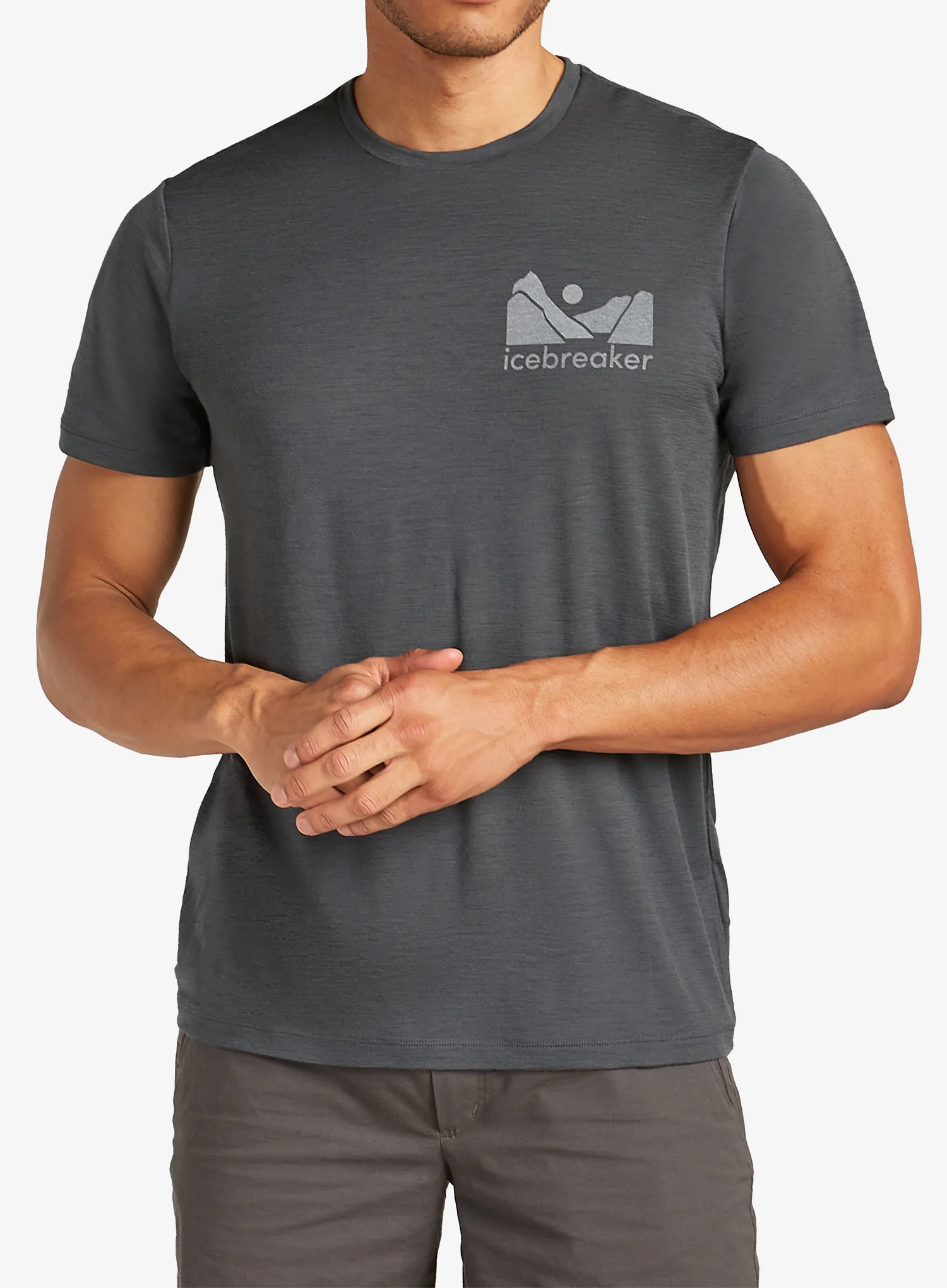 Merino triko Icebreaker Merino 150 Tech Lite SS Tee Southern Shapes - obsidian