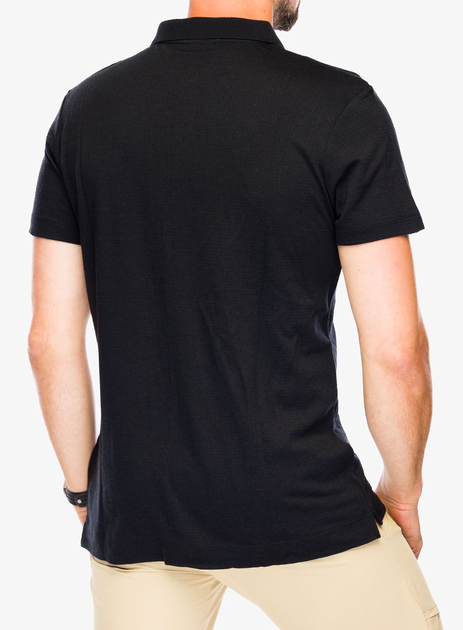 Polokošile Icebreaker Merino 200 IB X TNF SS Polo - black