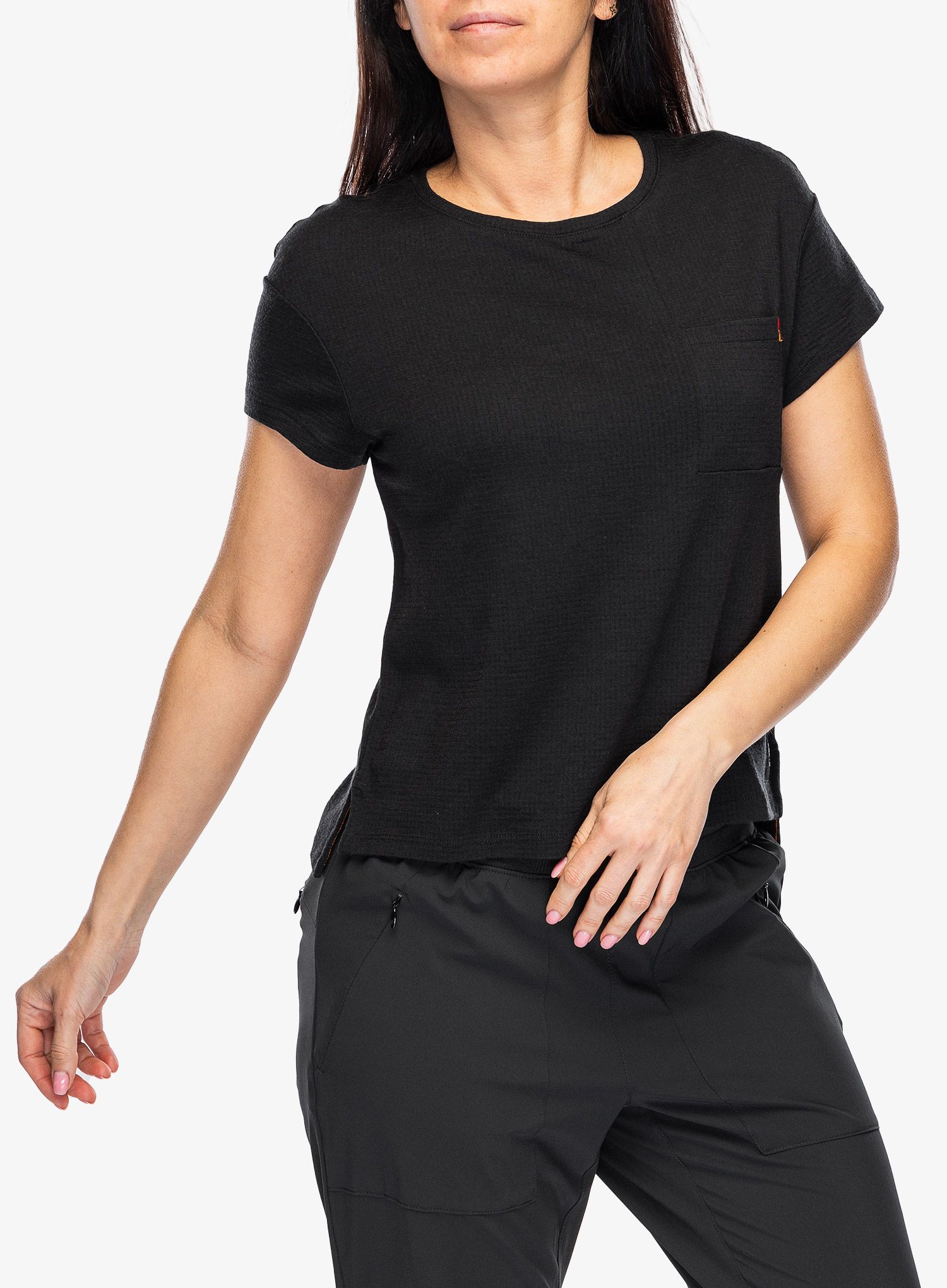 Merino triko dámské Icebreaker Merino 200 IB X TNF SS Tee - black