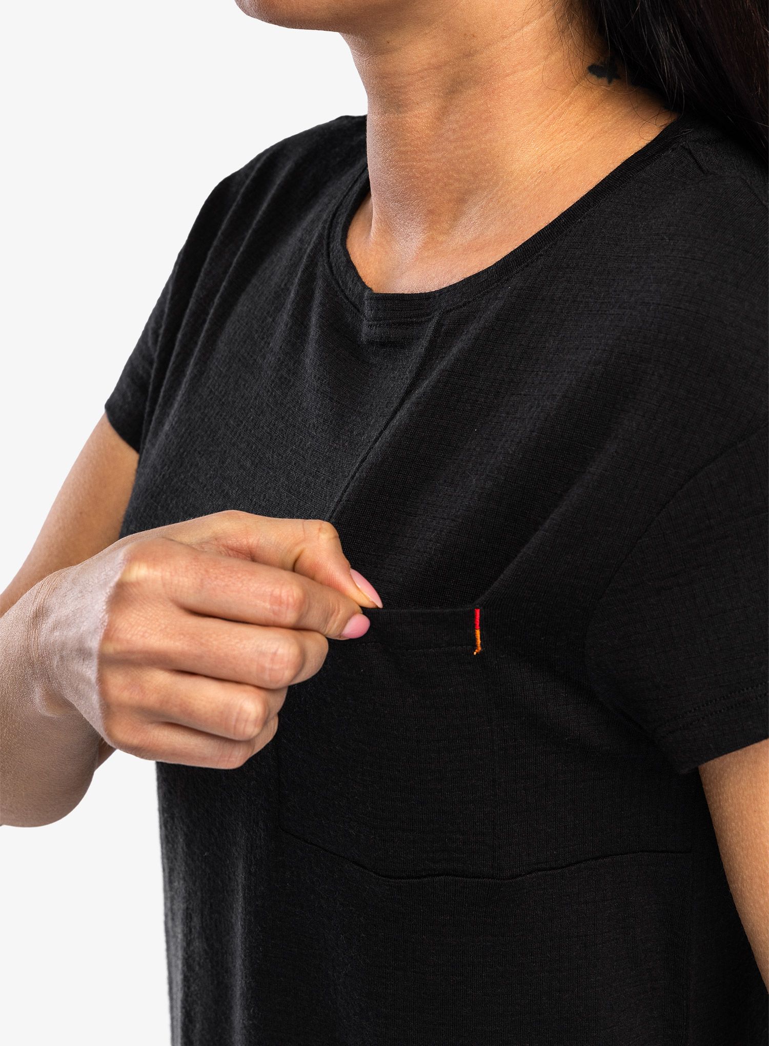 Merino triko dámské Icebreaker Merino 200 IB X TNF SS Tee - black