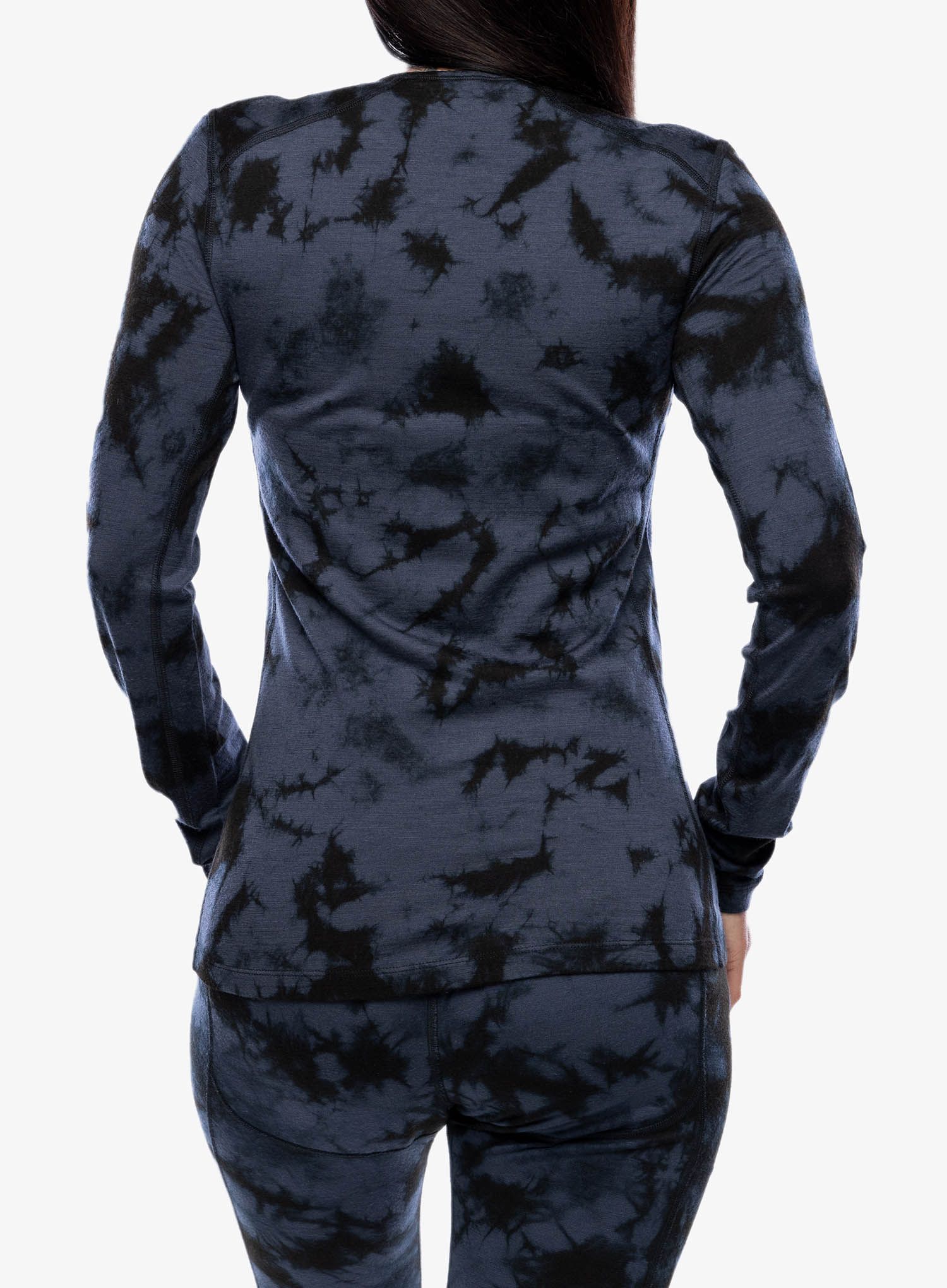 Dámská funkční mikina Icebreaker Merino 200 Oasis LS Crewe Cloud Dye - graphite/black/cd