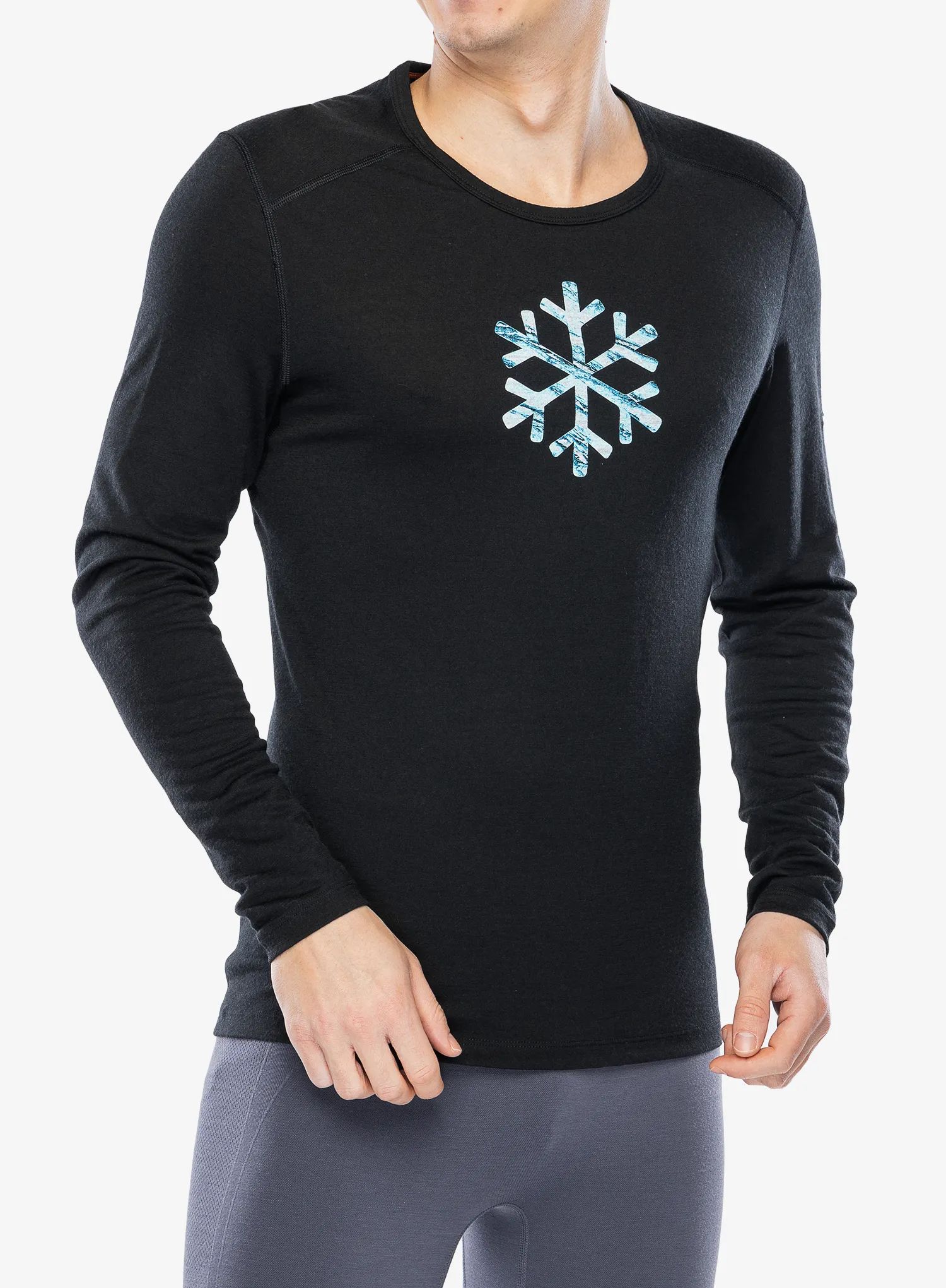Funkční mikina Icebreaker Merino 200 Oasis LS Crewe POW - black