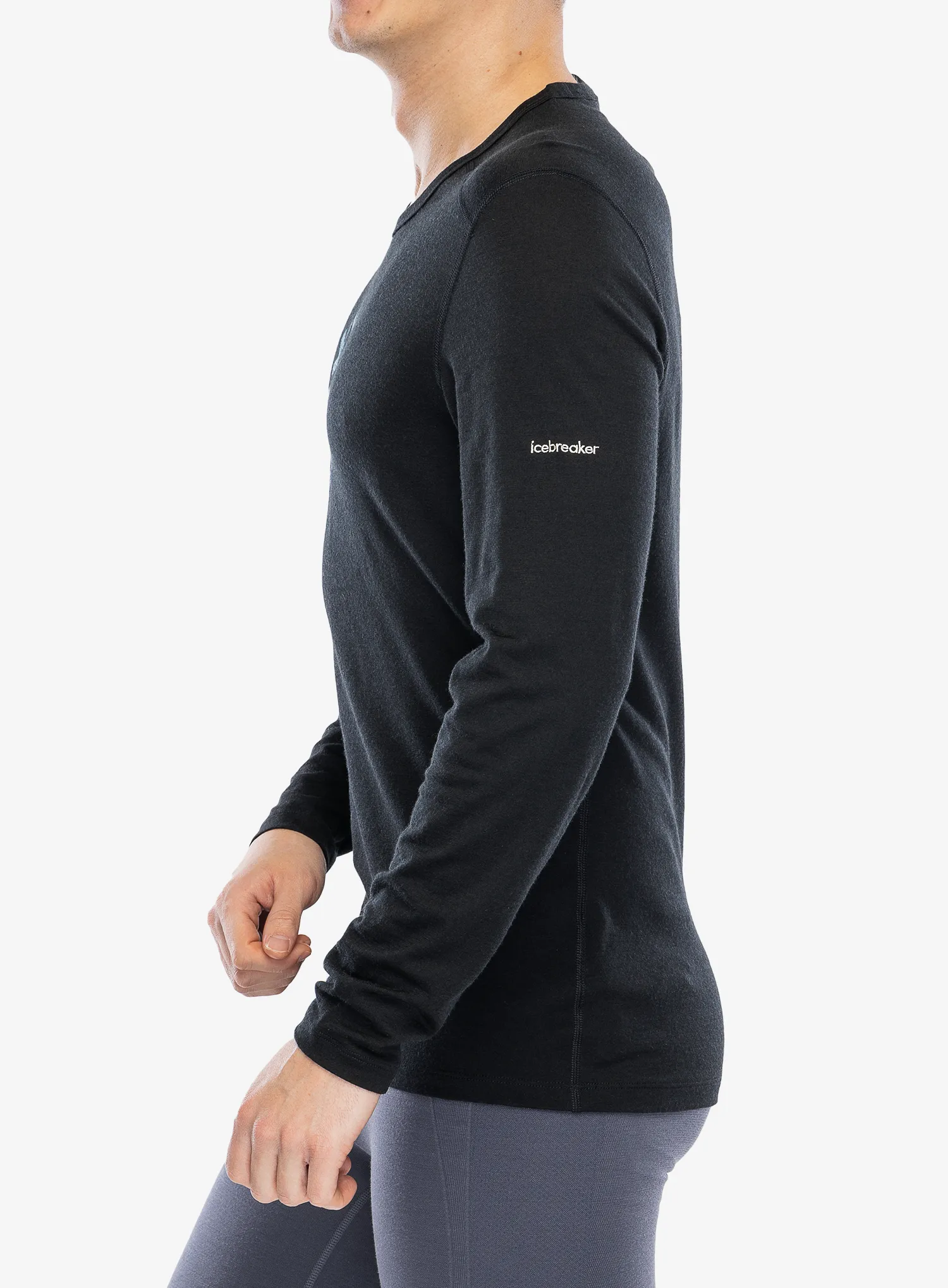 Funkční mikina Icebreaker Merino 200 Oasis LS Crewe POW - black