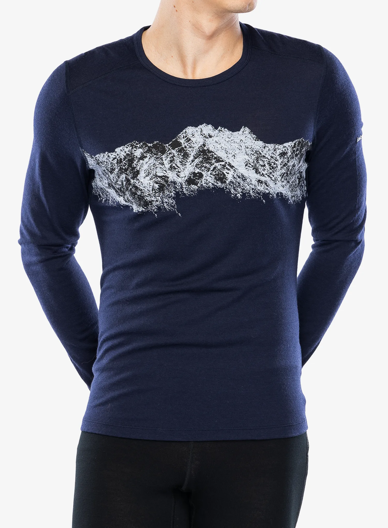 Pánská mikina Icebreaker Merino 200 Oasis LS Crewe Remarkables - midnight navy