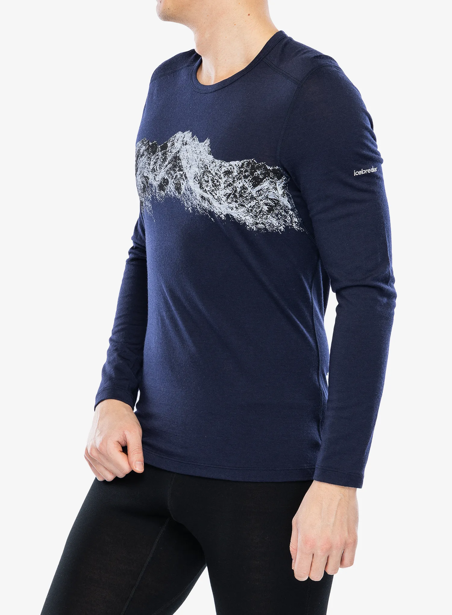 Pánská mikina Icebreaker Merino 200 Oasis LS Crewe Remarkables - midnight navy