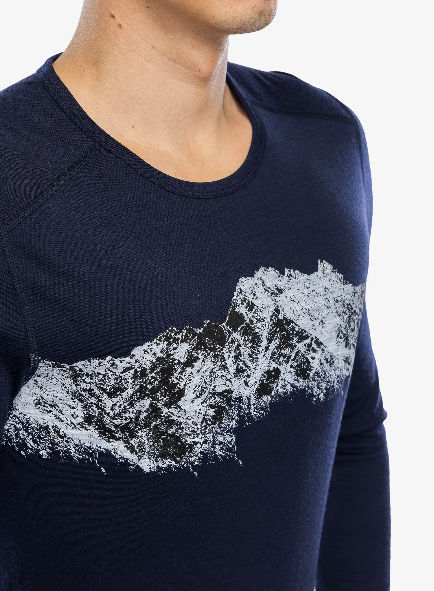 Pánská mikina Icebreaker Merino 200 Oasis LS Crewe Remarkables - midnight navy
