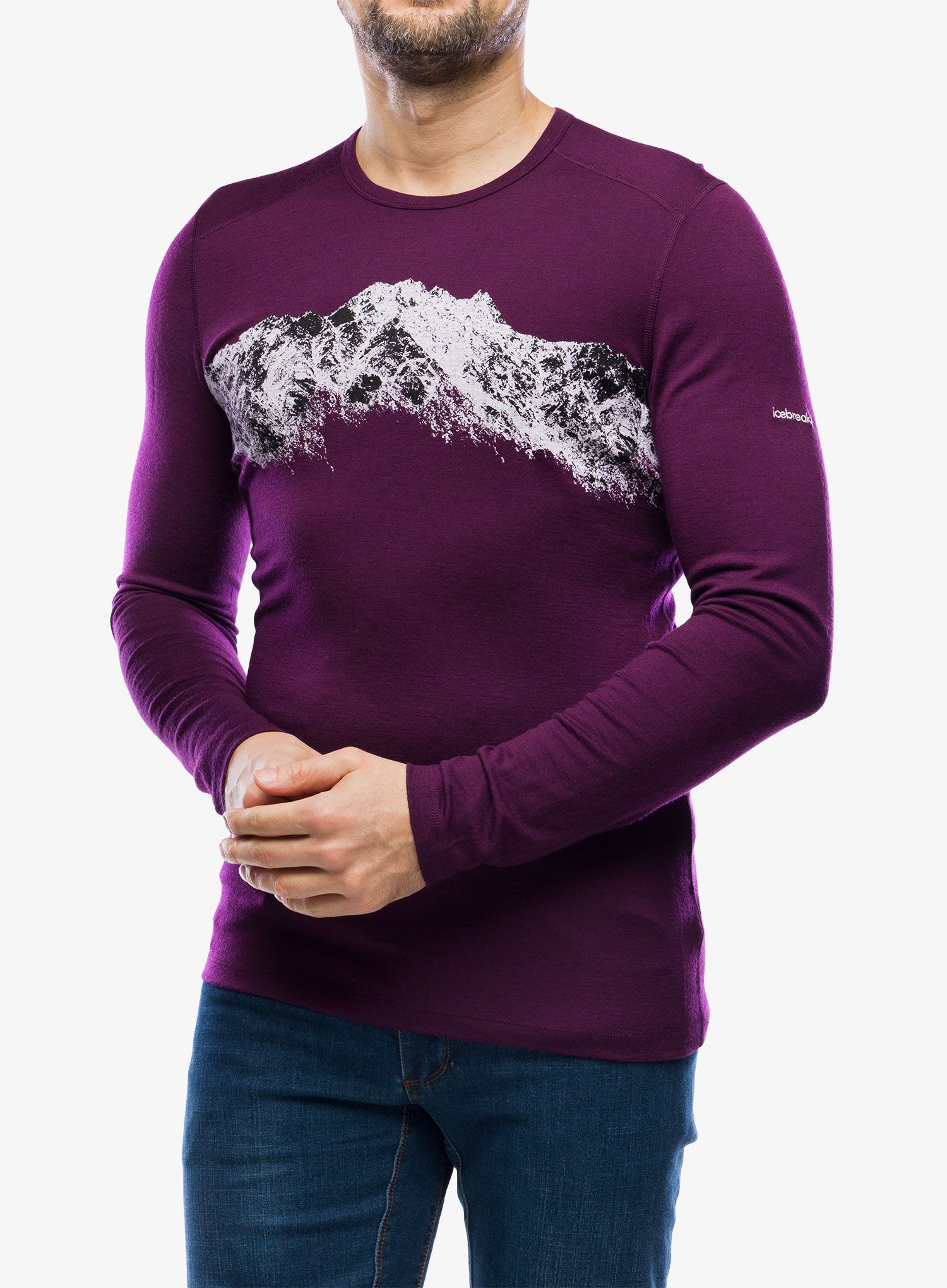 Funkční mikina Icebreaker Merino 200 Oasis LS Crewe Remarkables - nightshade