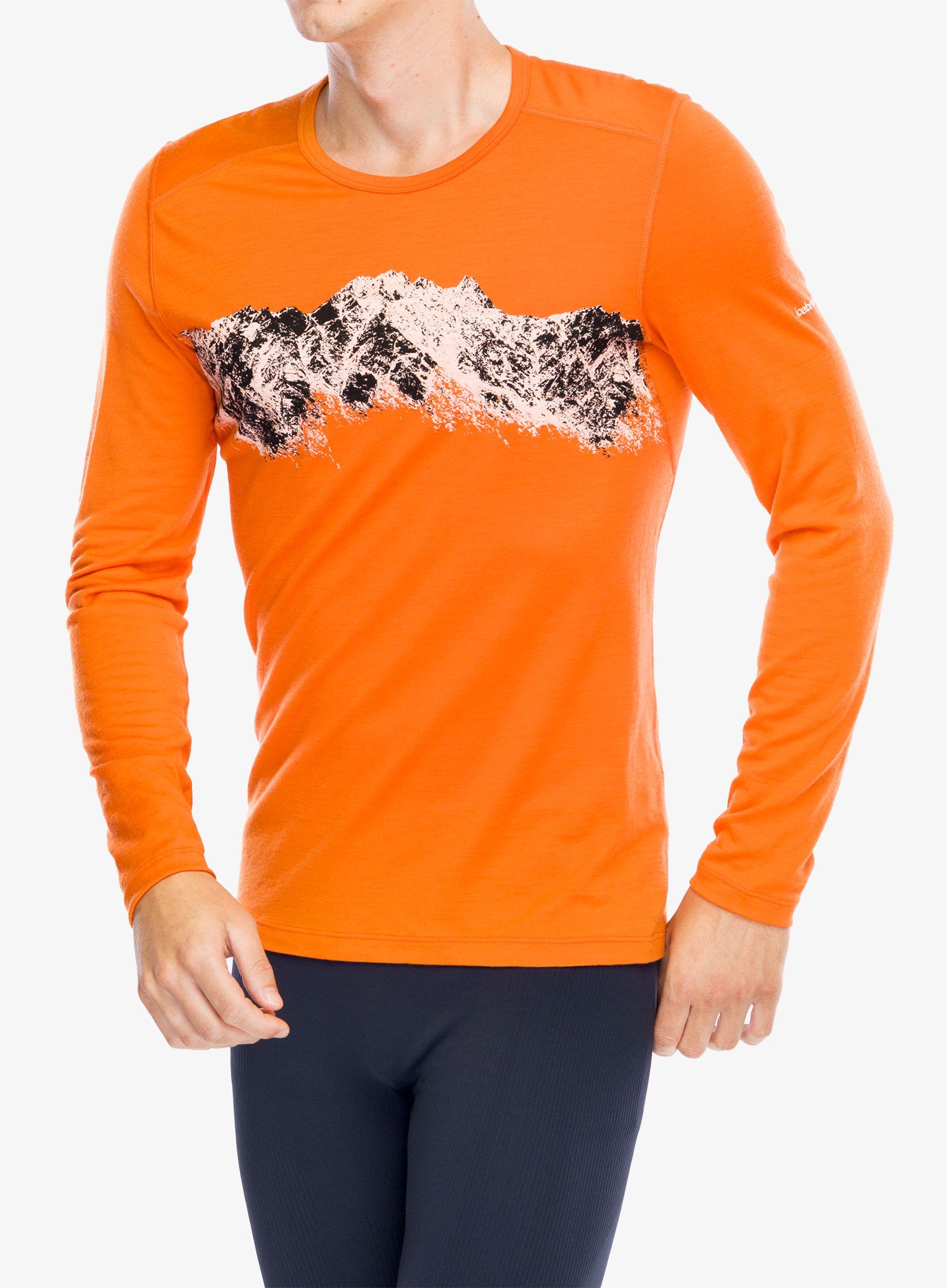 Funkční mikina Icebreaker Merino 200 Oasis LS Crewe Remarkables - blaze