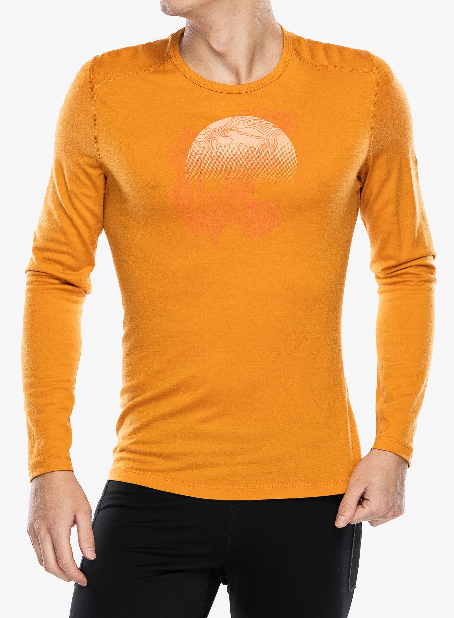 Funkční mikina Icebreaker Merino 200 Oasis LS Crewe Ruapehu Round - ray