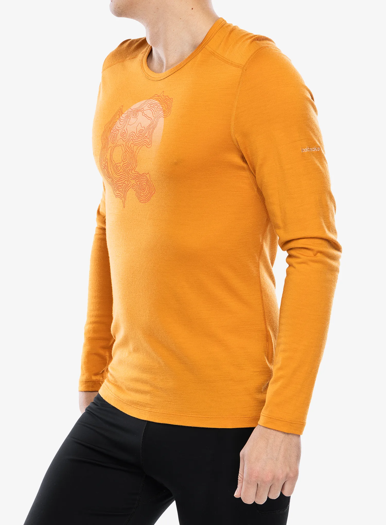 Funkční mikina Icebreaker Merino 200 Oasis LS Crewe Ruapehu Round - ray