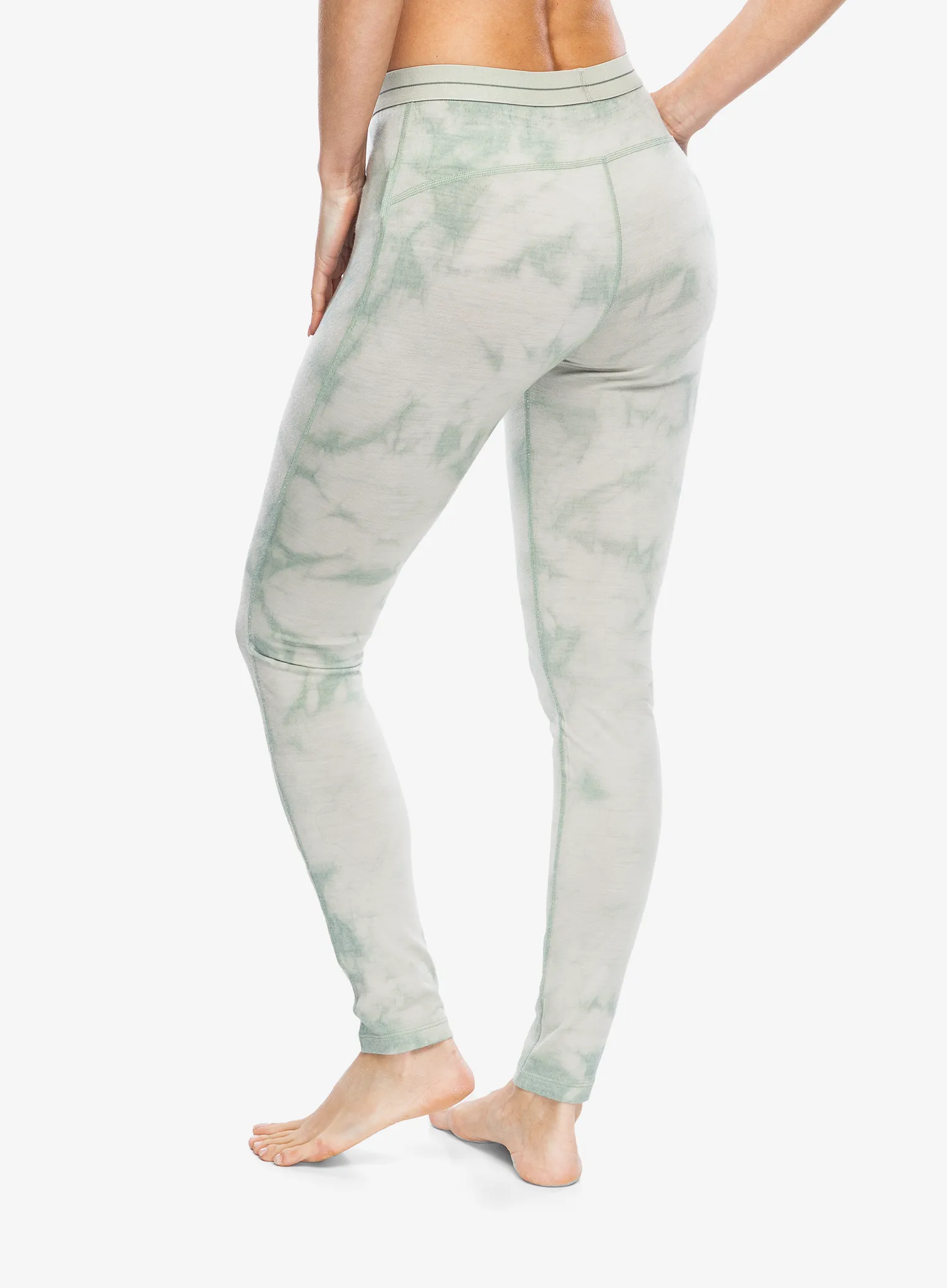 Termolegíny dámské Icebreaker Merino 200 Oasis Leggings Cloud Dye - ashen/moss dk/cd
