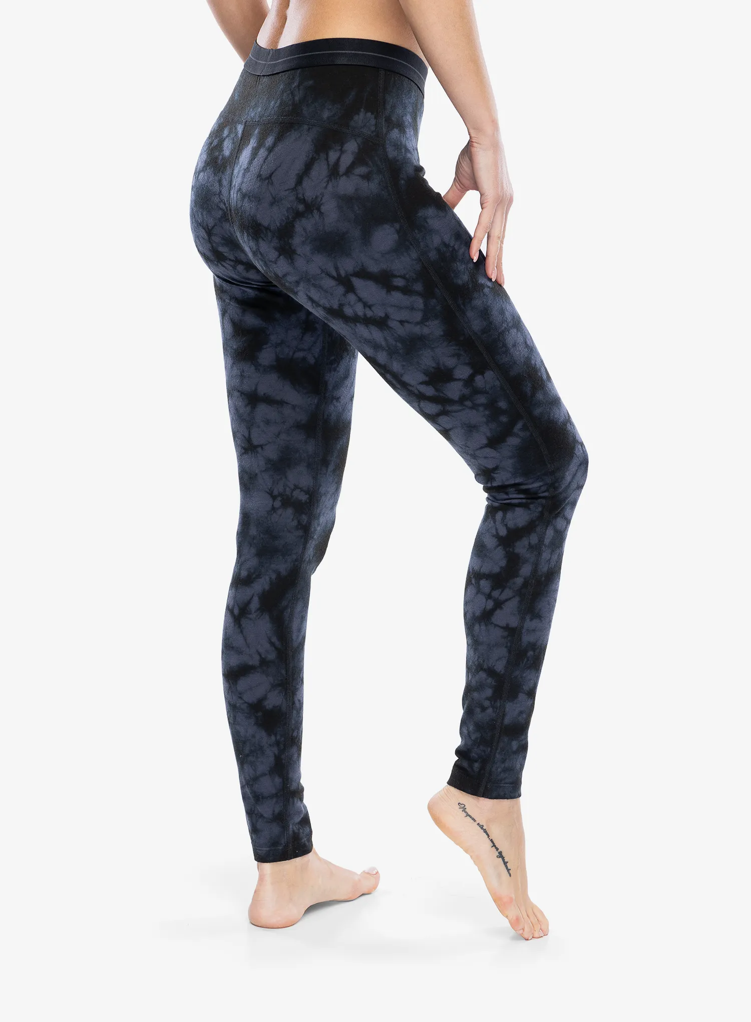 Termolegíny dámské Icebreaker Merino 200 Oasis Leggings Cloud Dye - graphite/black/cd