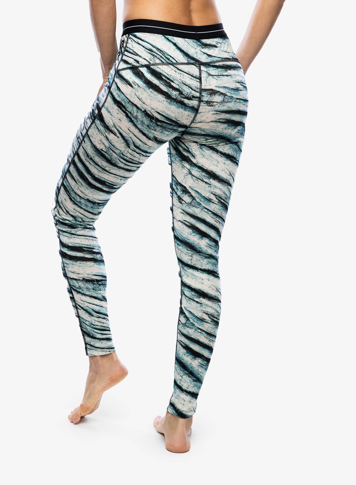 Termolegíny dámské Icebreaker Merino 200 Oasis Leggings POW AOP - snow aop