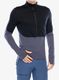 Mikina bez kapuce Icebreaker Merino 200 Realfleece Descender LS Half Zip - black/graphite/cb
