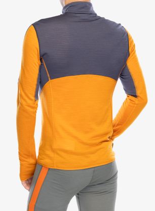 Mikina bez kapuce Icebreaker Merino 200 Realfleece Descender LS Half Zip - graphite/ray/feldsar/cb
