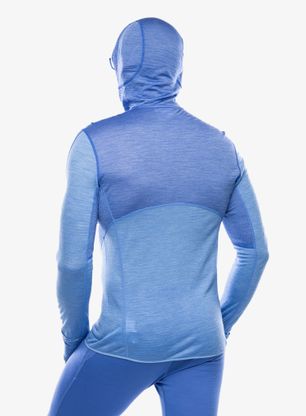 Mikina s kapucí Icebreaker Merino 200 Realfleece Descender LS Zip Hoodie - brilliant/baja/cb